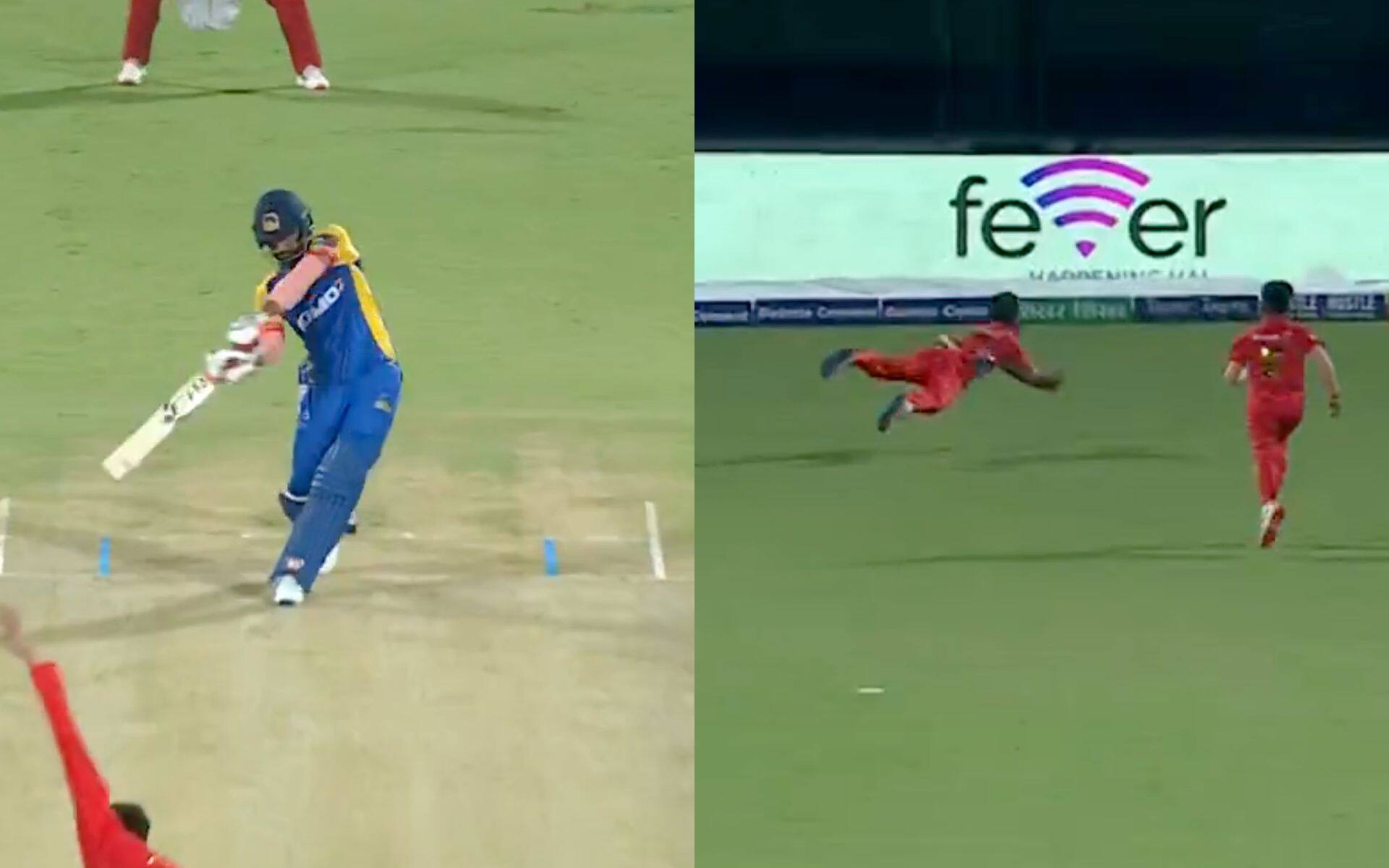 Kunwar Bidhuri took a flying catch in the first match of the DPL 2024 [X]