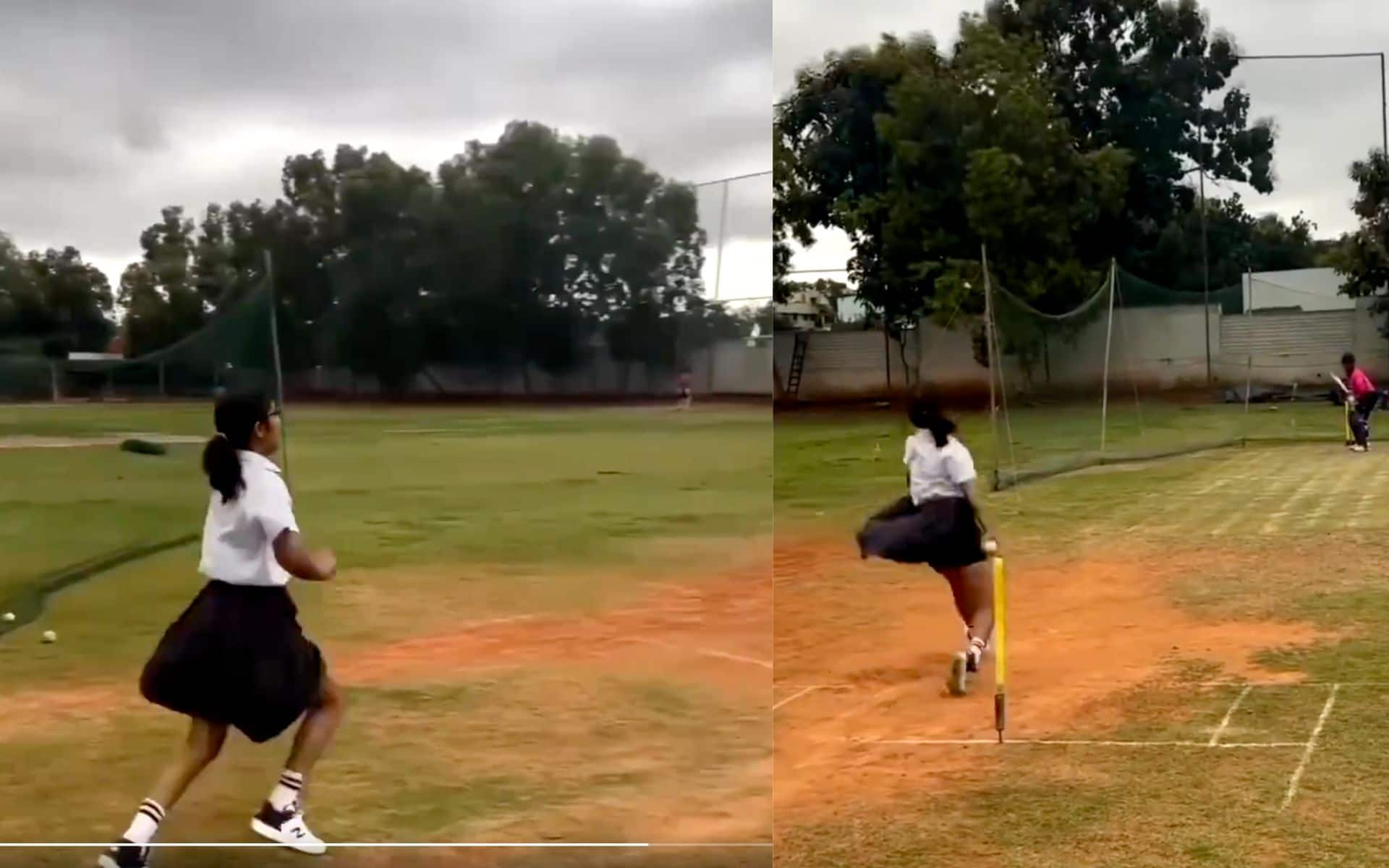 Young Girl Replicates Jasprit Bumrah's bowling action (x)