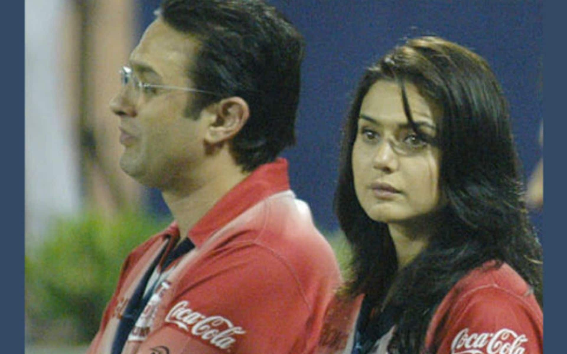 Preity Zinta with PBKS co-owner Ness Wadia (X.com)