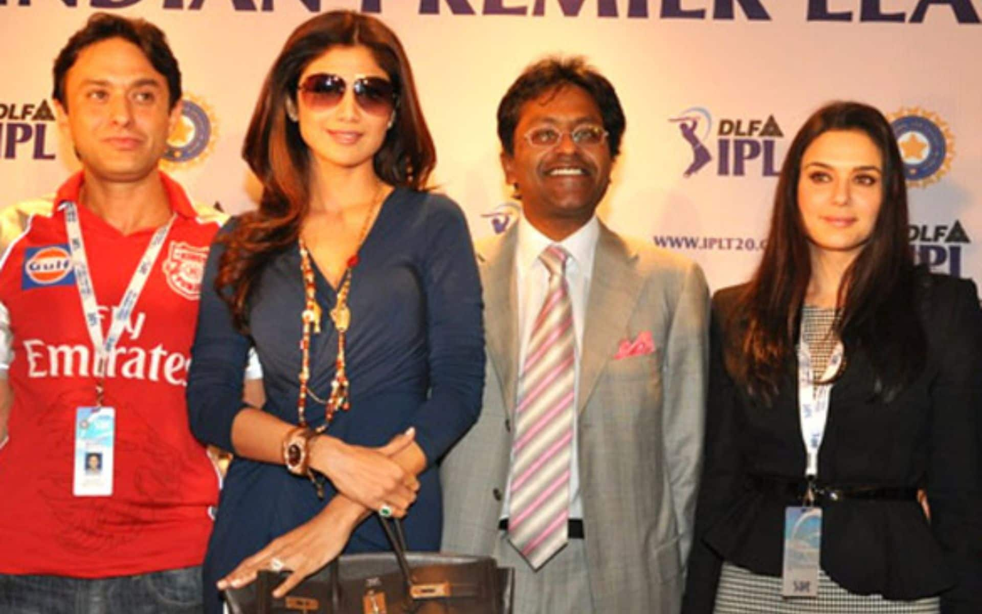 Punjab Kings and Rajasthan Royals Owners posing together (X.com)