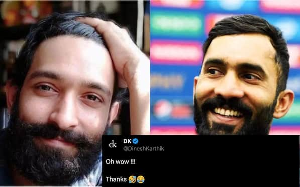 'Oh Wow!' Dinesh Karthik Gives Epic Reply On Actor Vikrant Massey Confusion