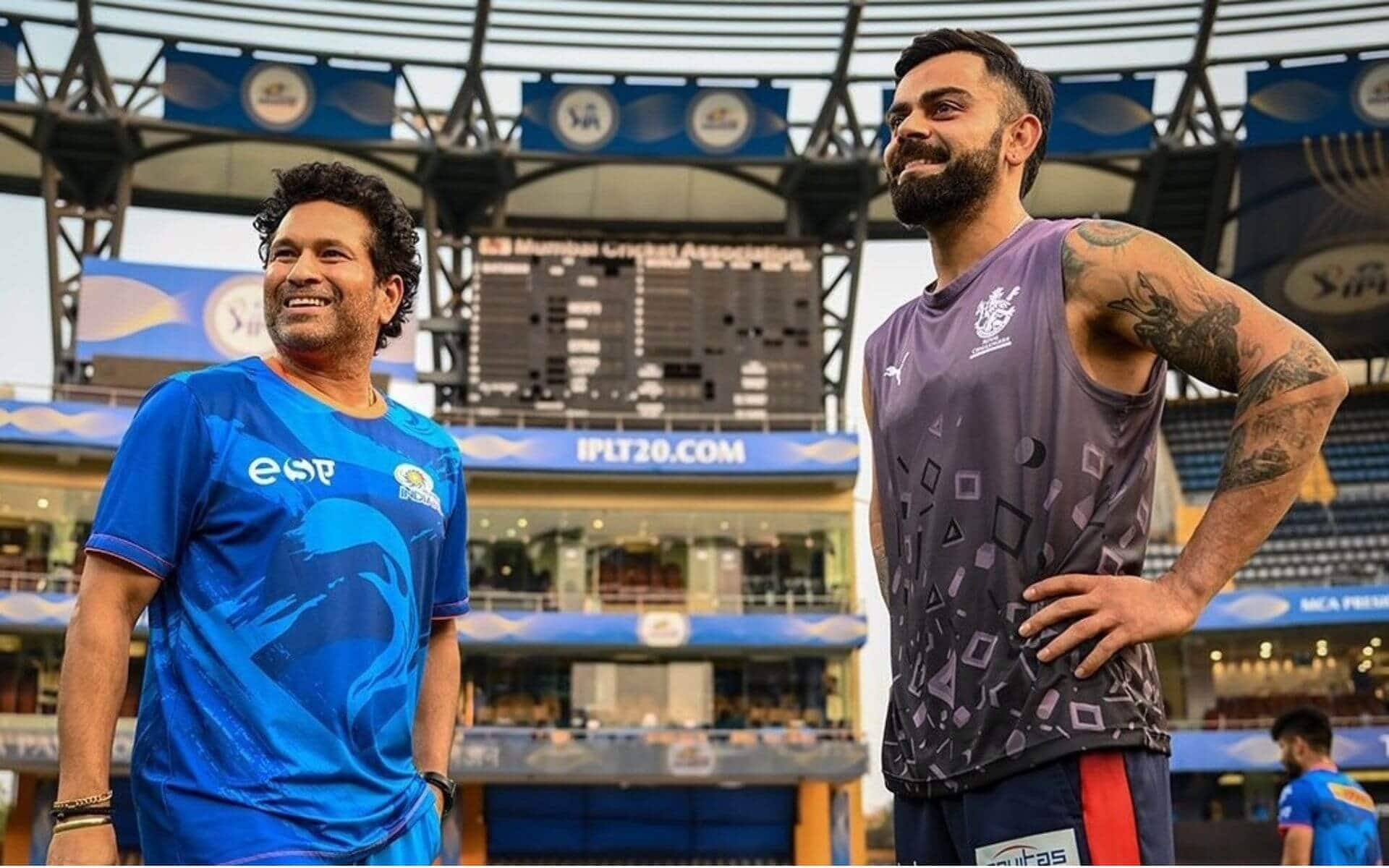 Virat Kohli with Sachin Tendulkar [X]