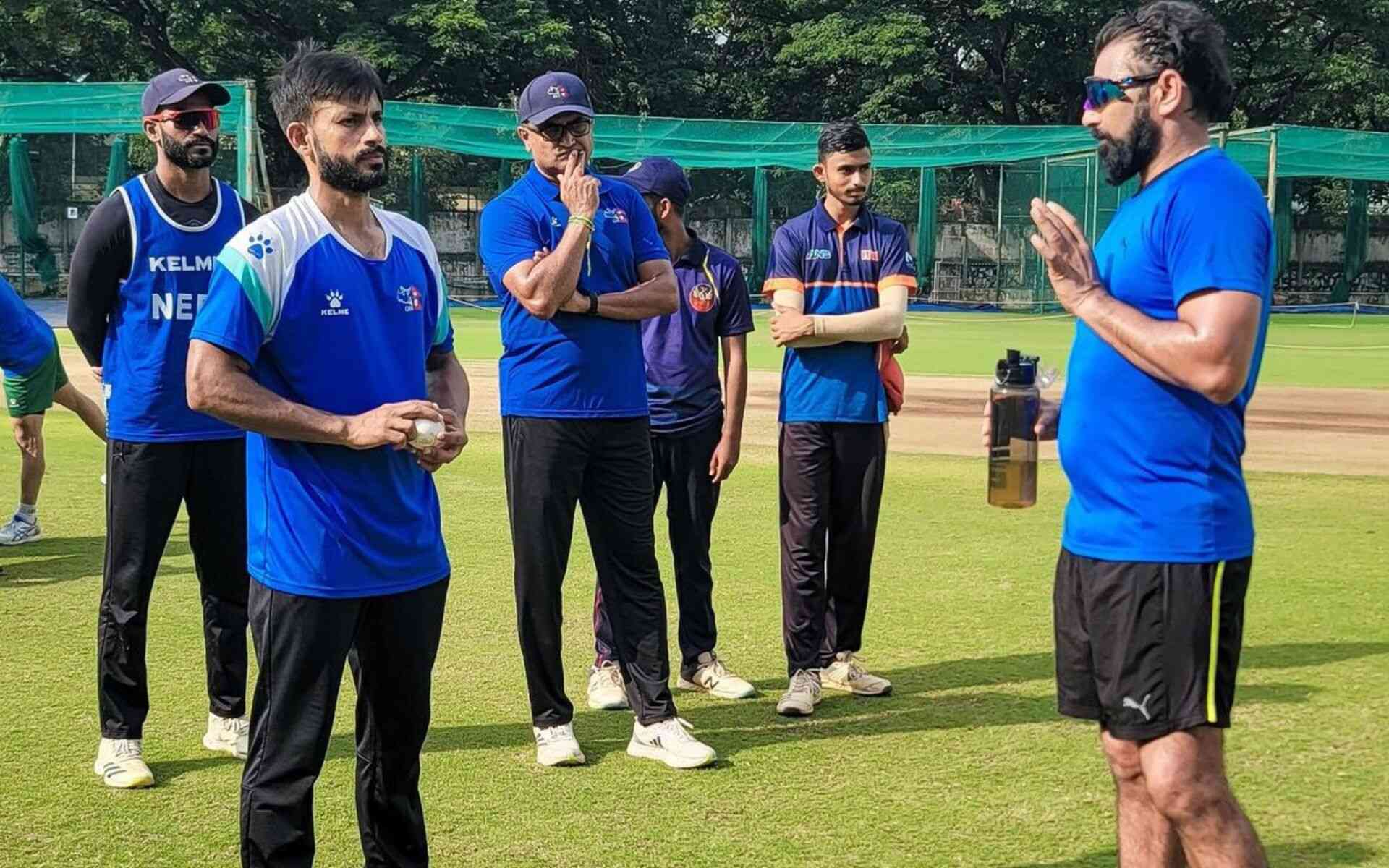 Mohammed Shami in NCA with Nepal players (X.com)