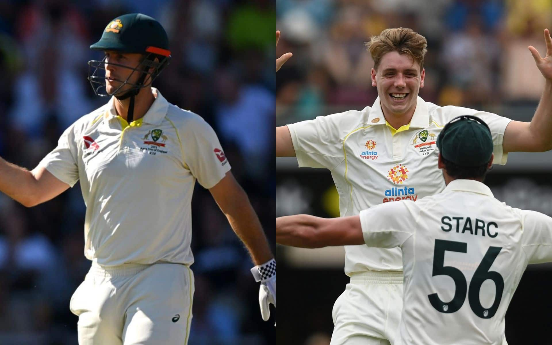 Cameron Green (L) & Mitch Marsh (X.com)