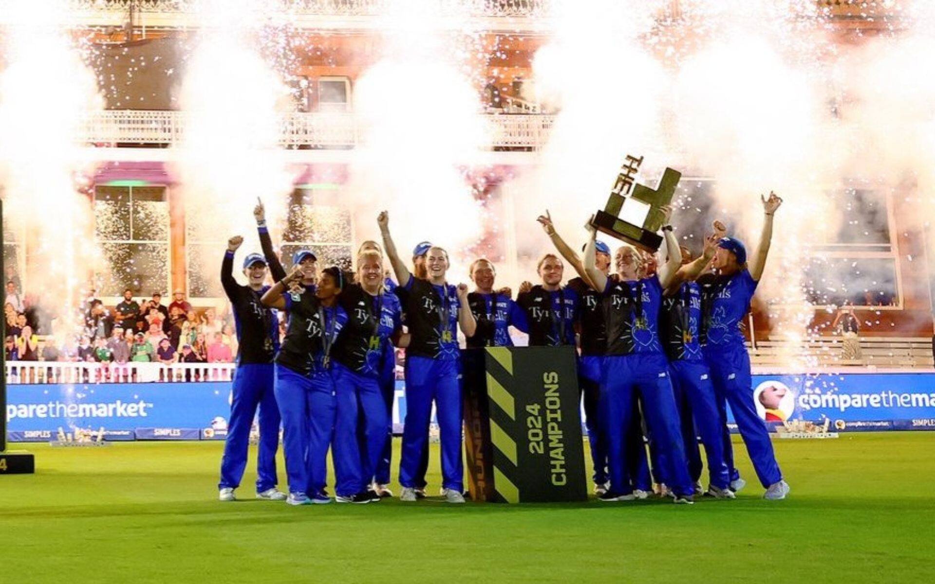 The London Spirit Women team with The Hundred 2024 Women's Title [X]