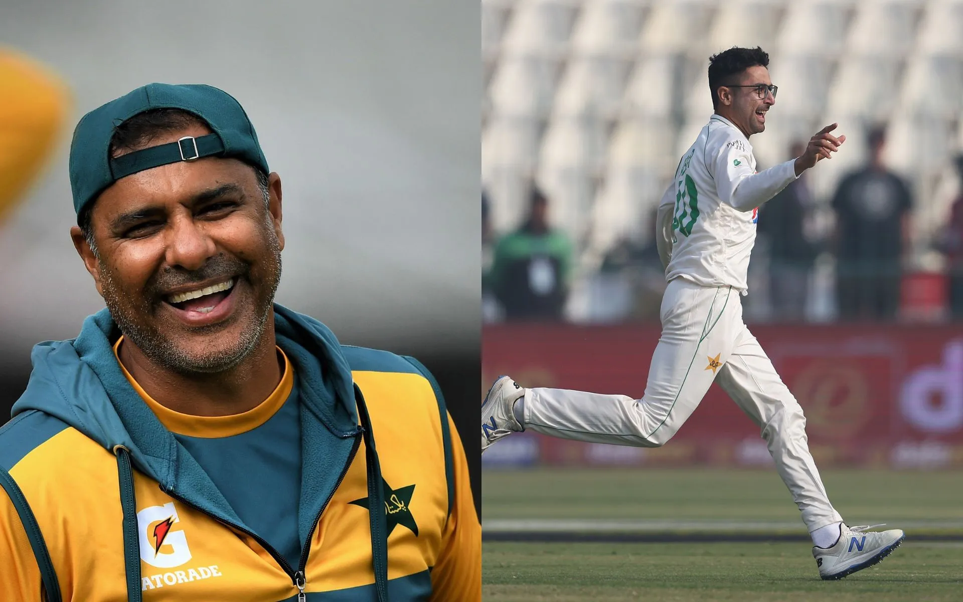 Abrar Ahmed (R) was snubbed from 1st PAK vs BAN Test (X.com)