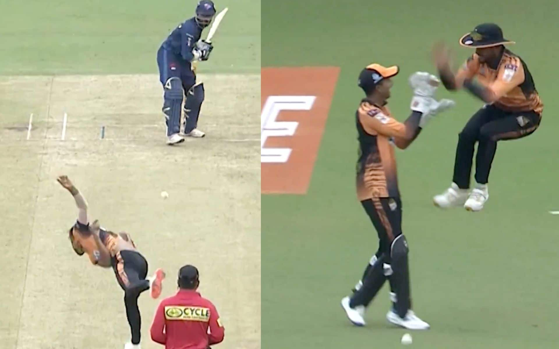 Manish Pandey celebrates the catch (X.com)