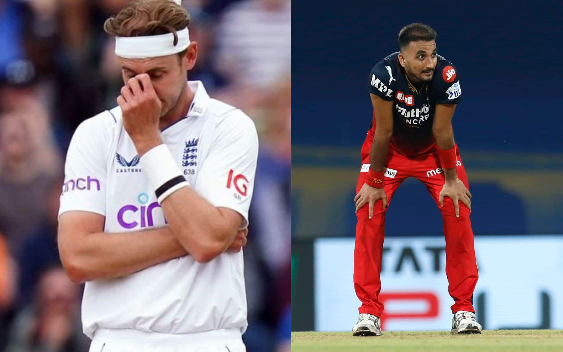 Stuart Broad and Harshal Patel (X.com)