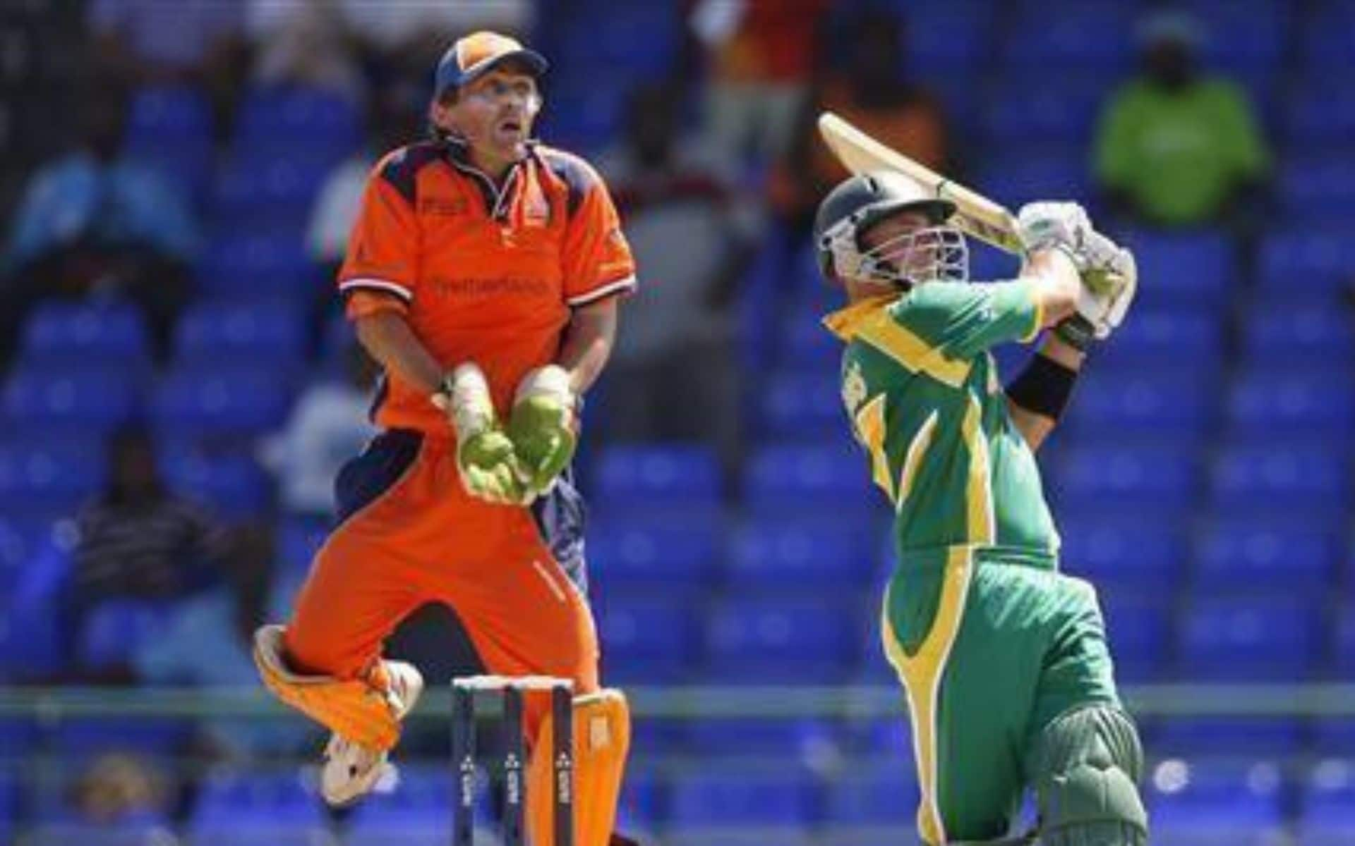 Herschelle Gibbs during his 6 sixes vs Netherland in ODI cricket [X]