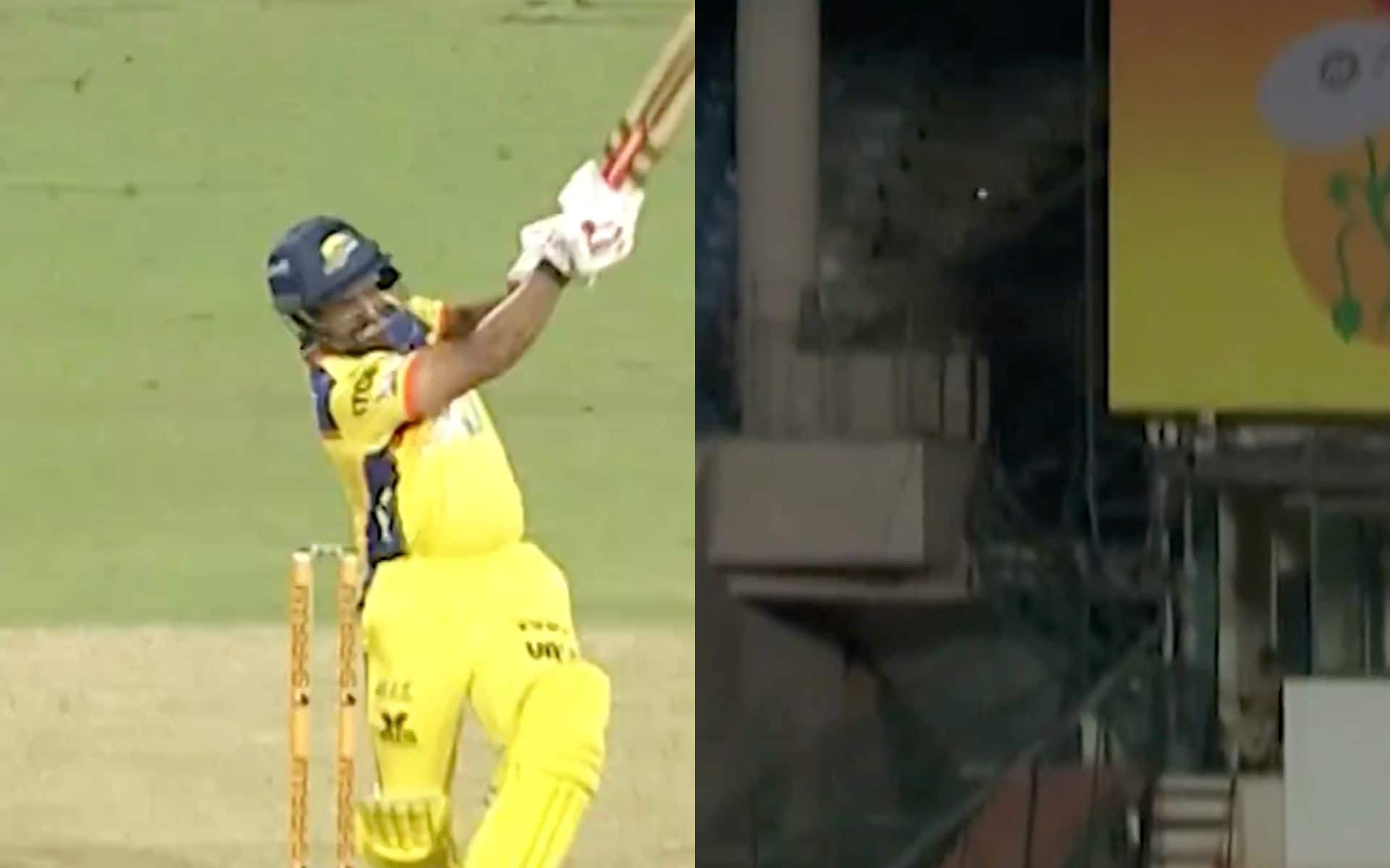 Karun Nair played a brilliant shot in the Maharaja Trophy 2024 [X]