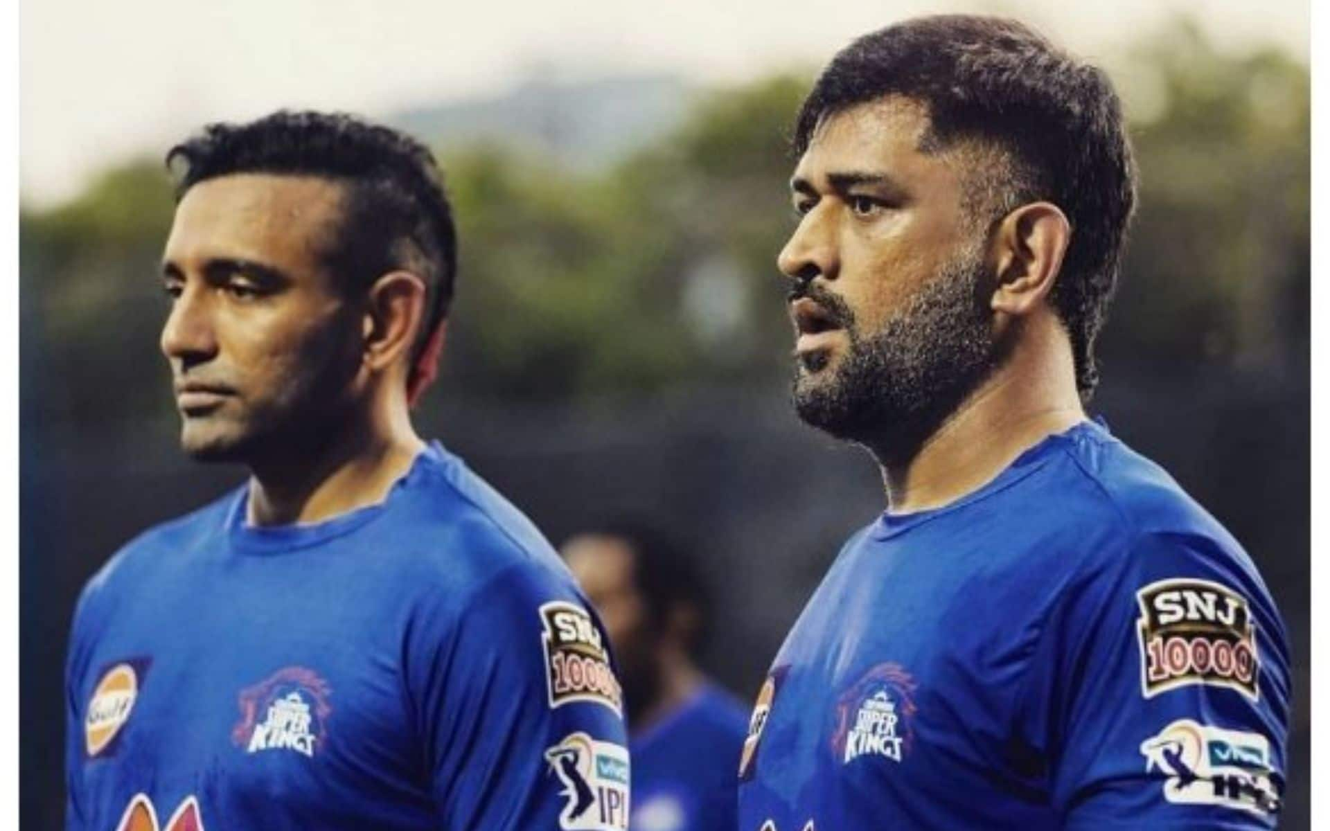 Robin Uthappa with MS Dhoni [X.com]