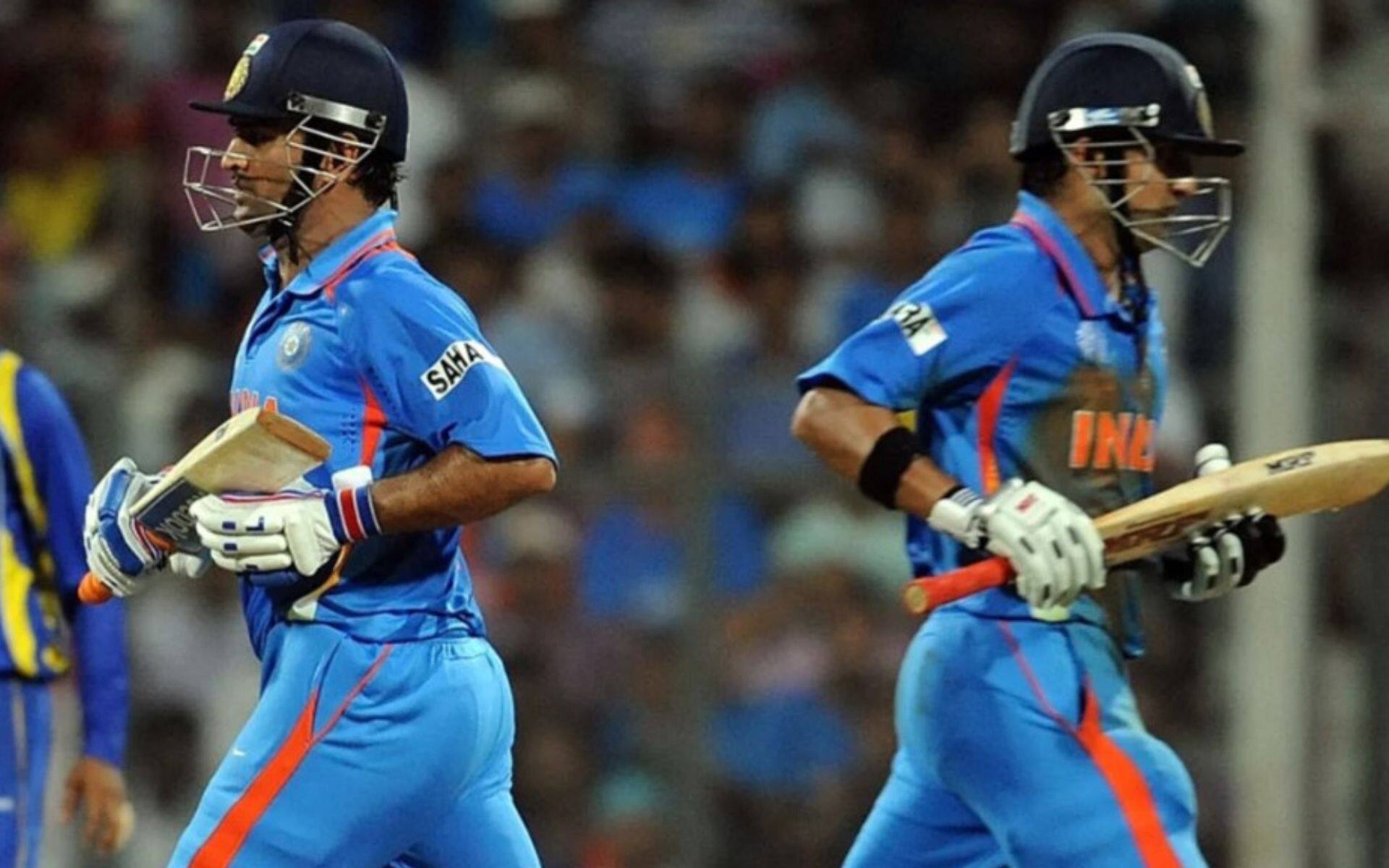 MS Dhoni and Gautam Gambhir during the 2011 World Cup final (x.com)