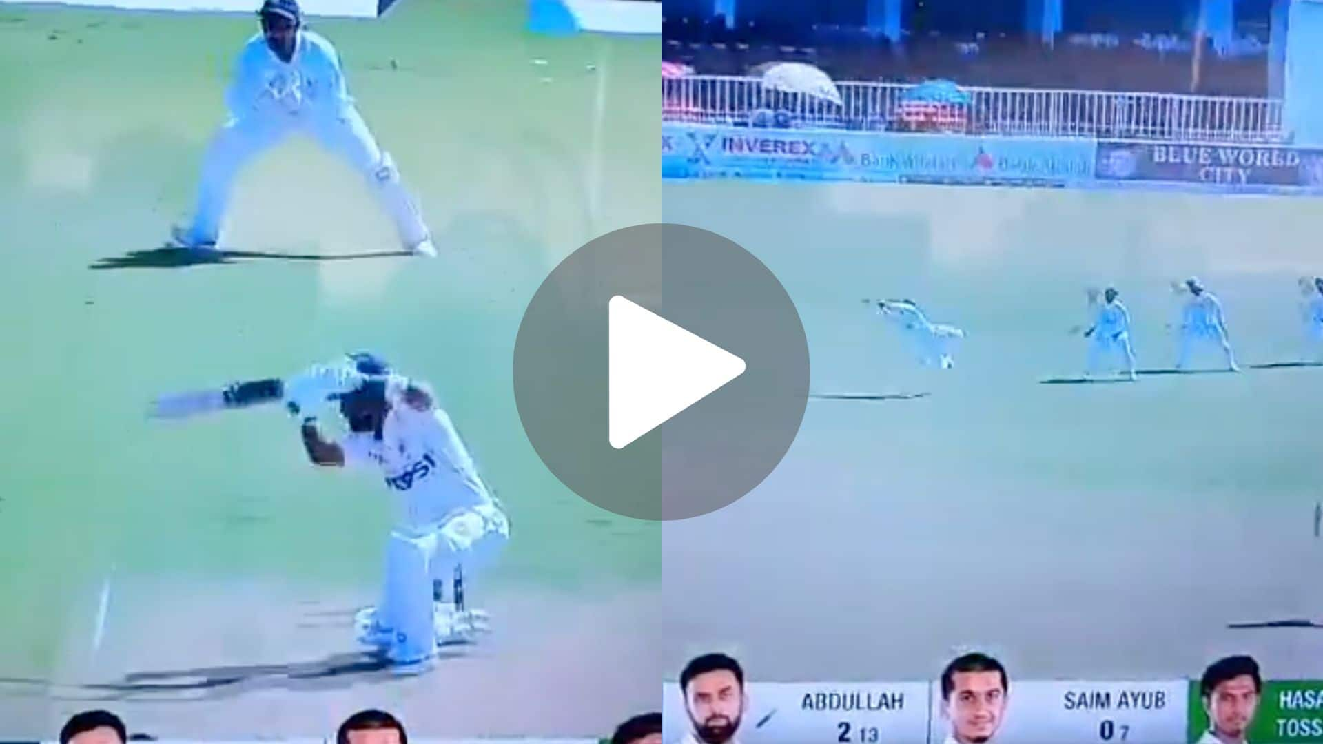 [Watch] Zakir Takes A Flying Catch As Abdullah Shafique Throws His Wicket With A Poor Shot