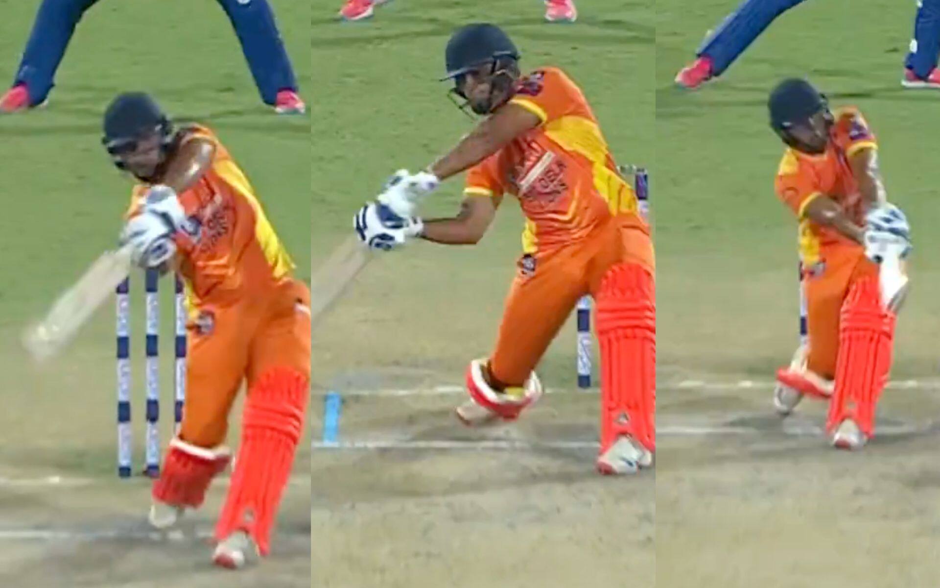 Tishant Dabal hit three consecutive sixes in the DPL 2024 [X]