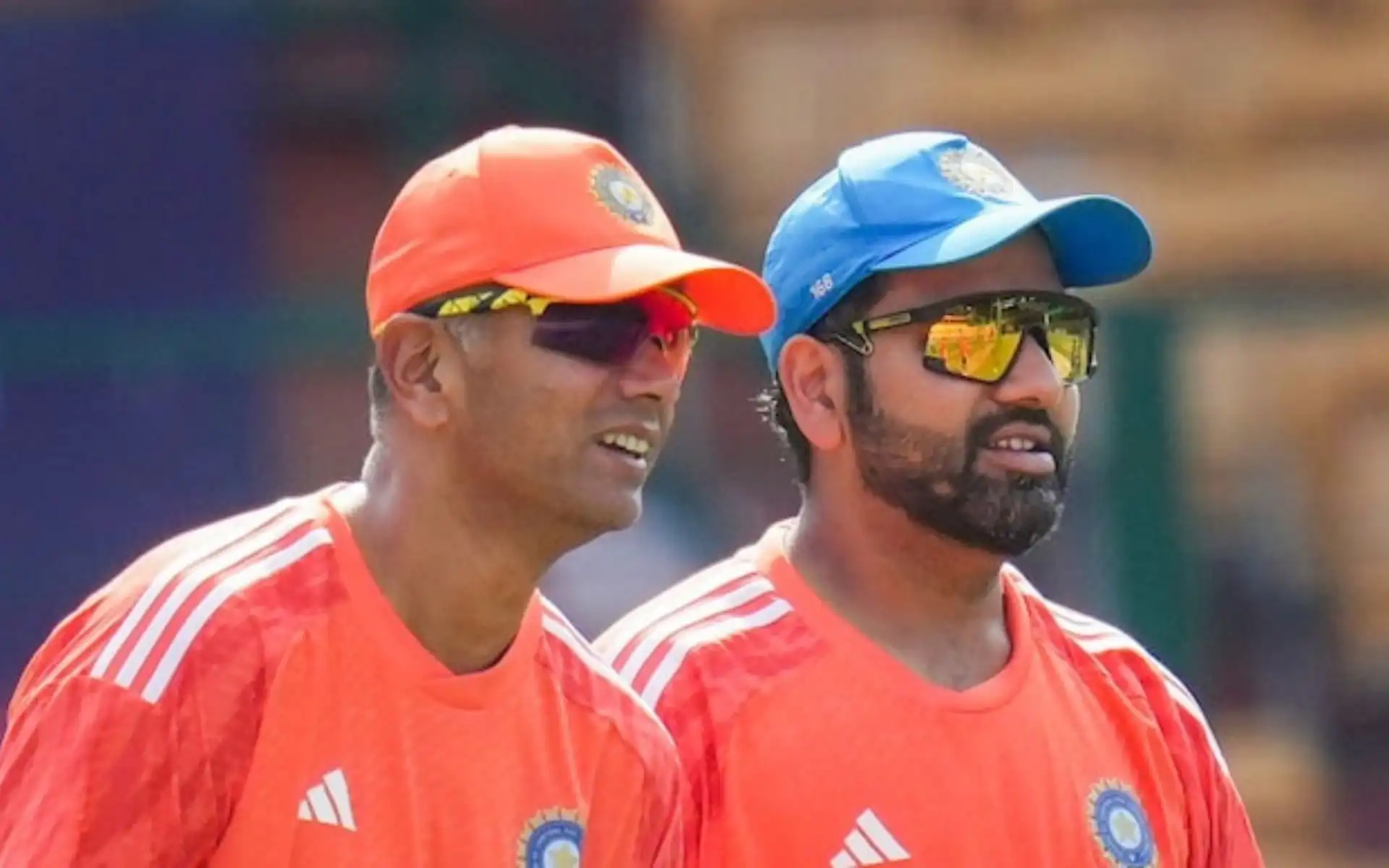Dravid with Rohit Sharma (X.com)