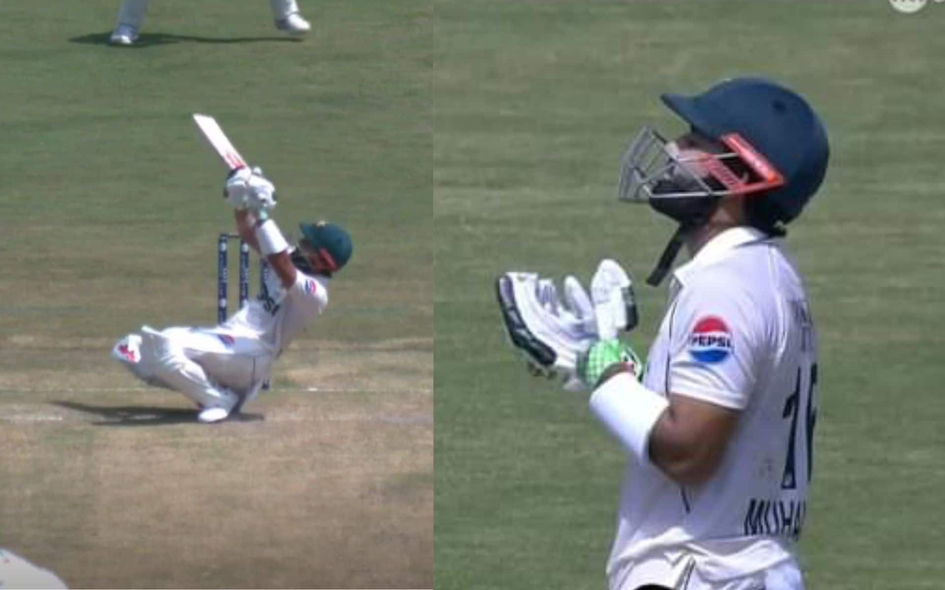 [Watch] Rizwan Brings Up 10th Test Fifty With An Accidental Upper Cut; Covers For Babar's Failure