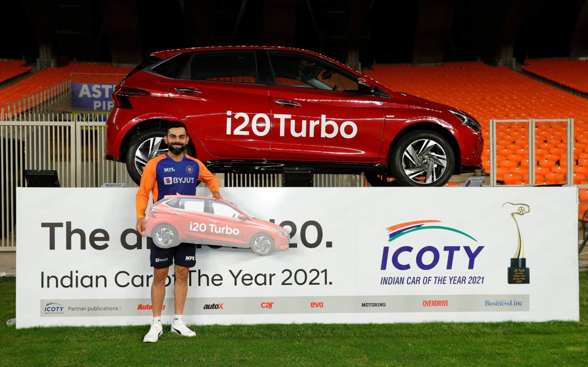 Virat Kohli after winning a car as an award [X]