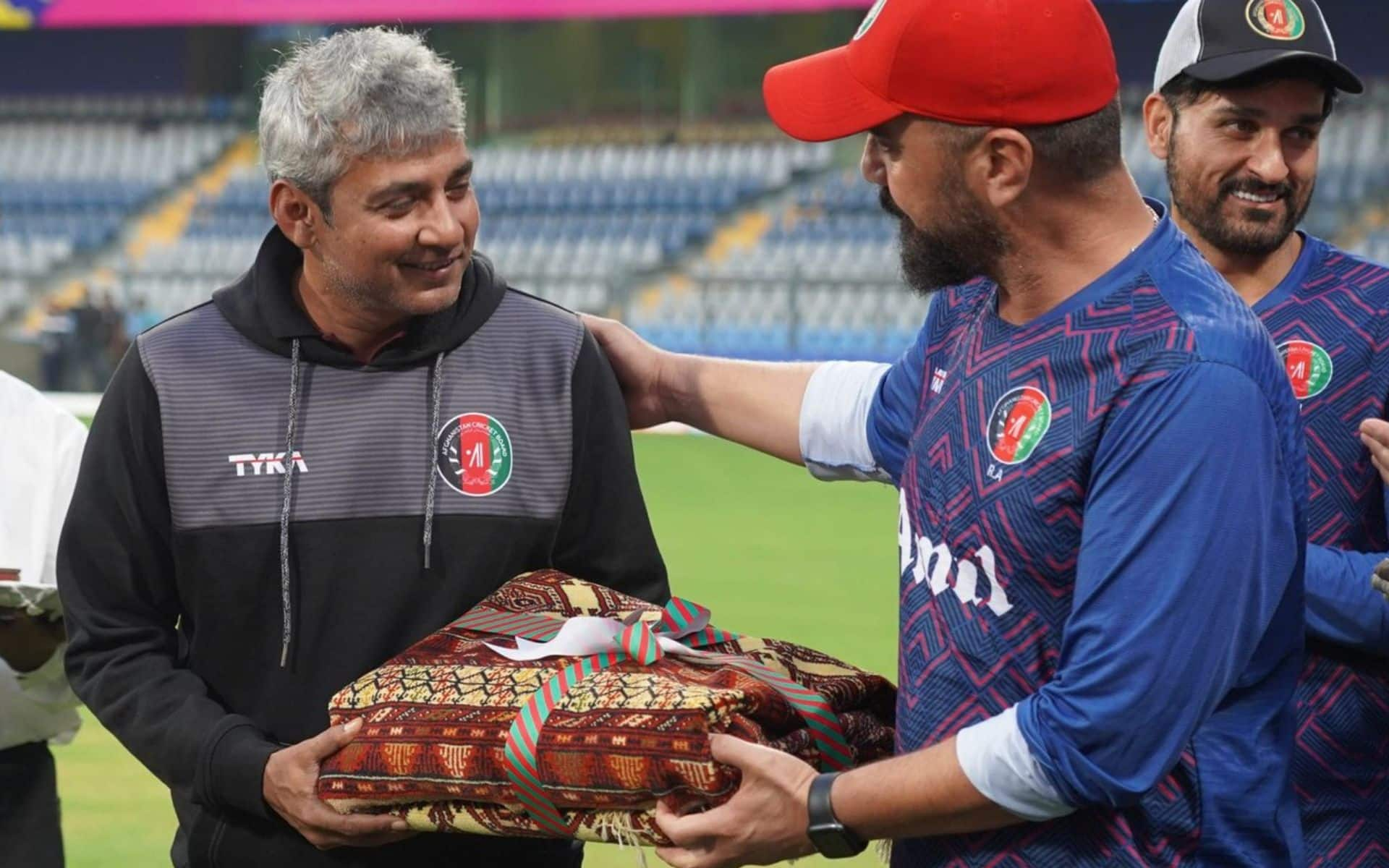 Ajay Jadeja gets felicitated by Afghanistan for his guidance during WC 2023 (Twitter)