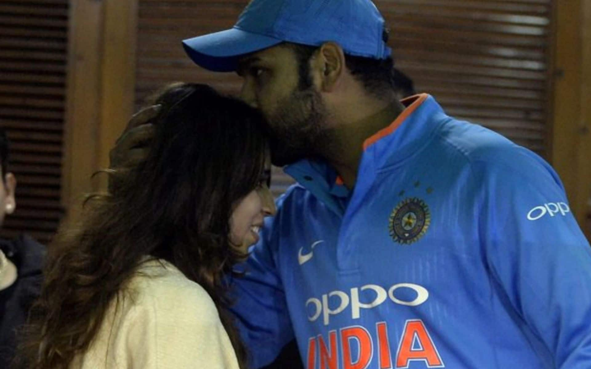 Rohit Sharma with his wife Ritika Sajdeh [X.com]