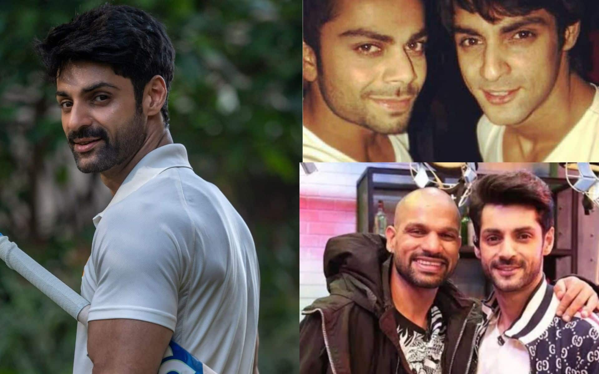 Bollywood Actor, Karan Wahi with Virat Kohli and Shikhar Dhawan (X.com)