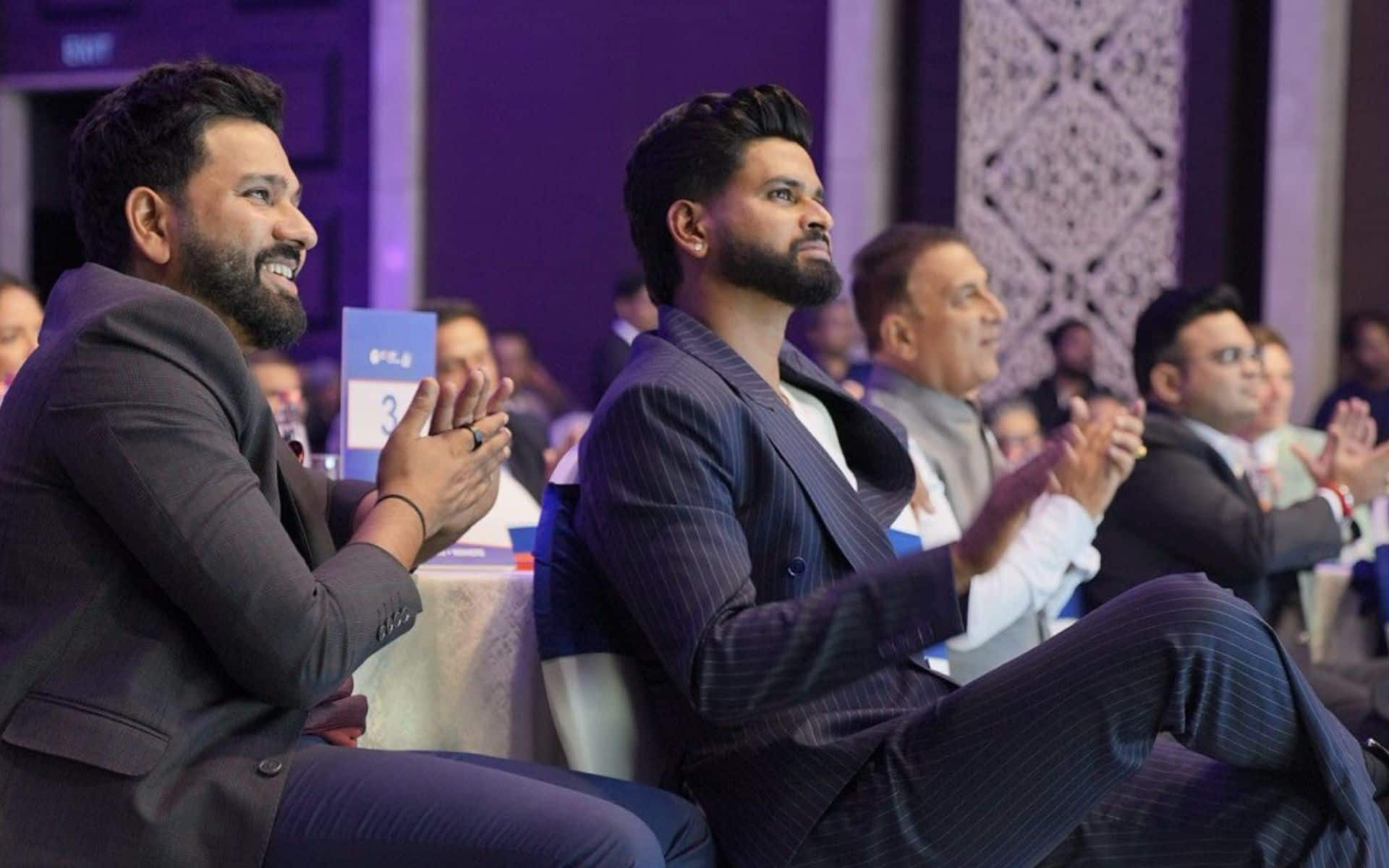 Rohit Sharma and Shreyas Iyer at CEAT Cricket Awards (x)