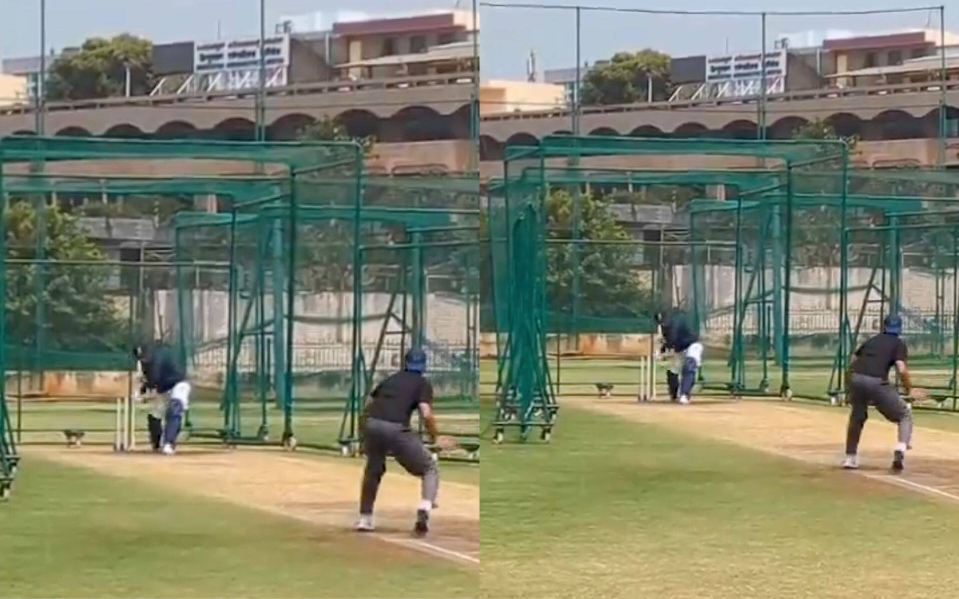 KL Rahul was seen practicing in the nets (x)