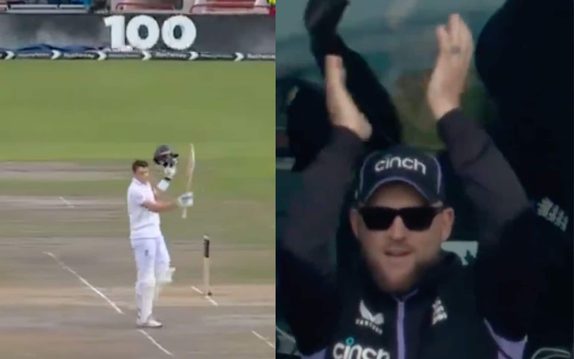 Brendon McCullum Applauding Jamie Smith (X.com)