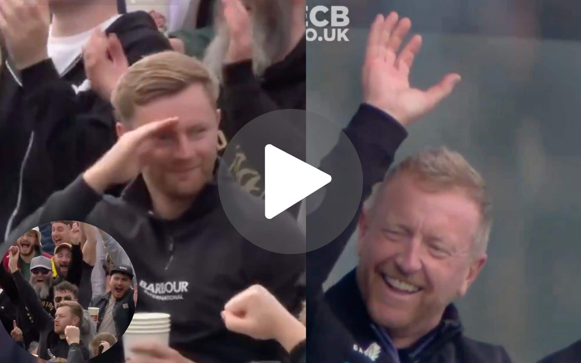 Collingwood Exchanges Salute With Fan After His One-Handed Catch Without Dropping Drink - Watch 