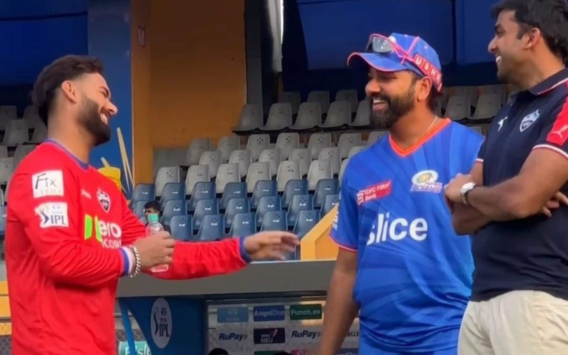 Rohit Sharma with Rishabh Pant during IPL (X.com)