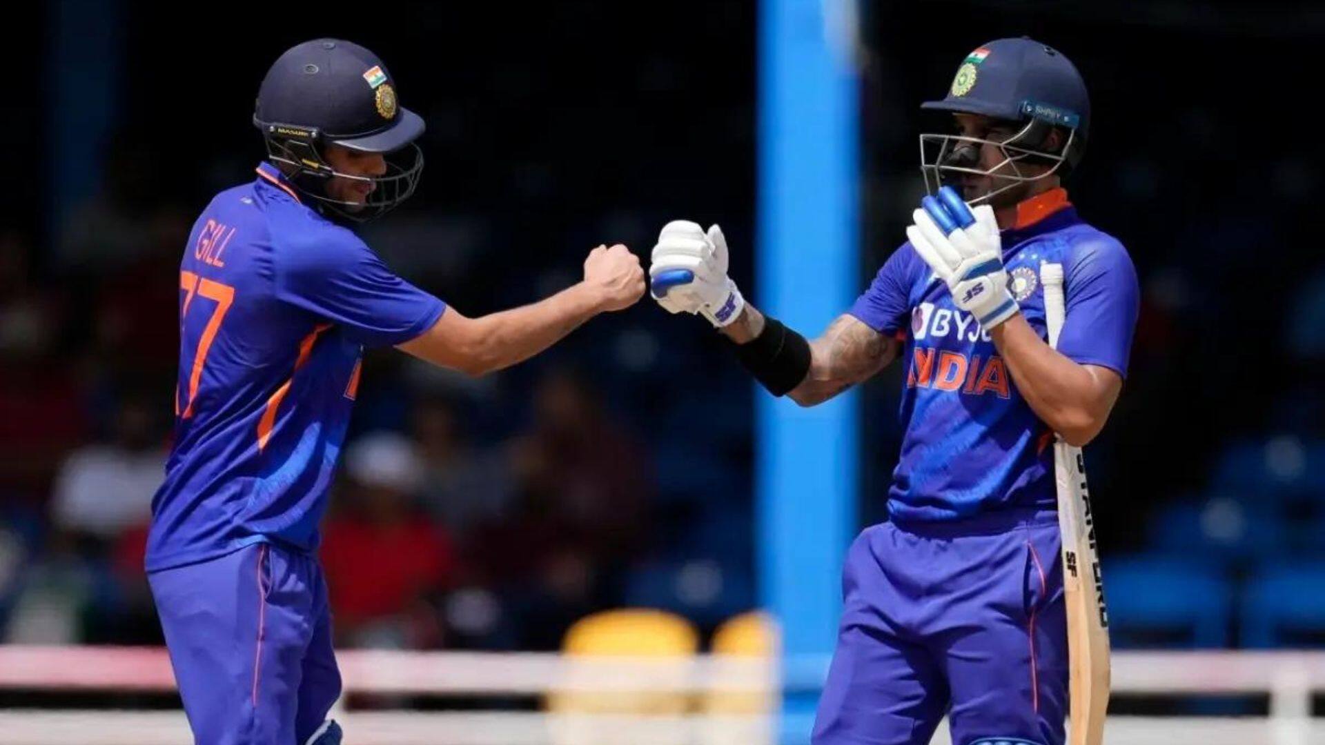 Shubman Gill with Shikhar Dhawan [X]