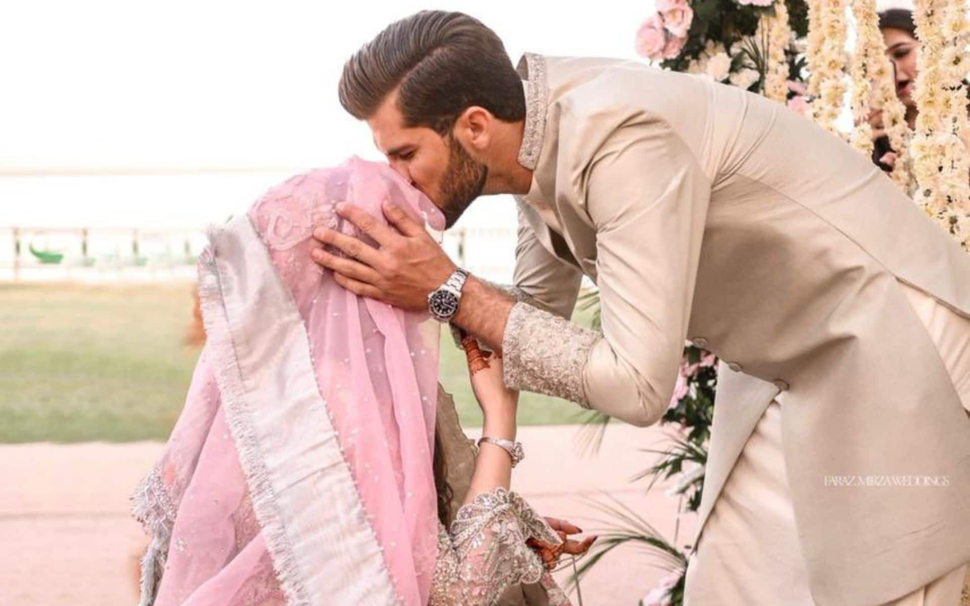 Shaheen Afridi married Ansha Afridi in February 2023 (X)