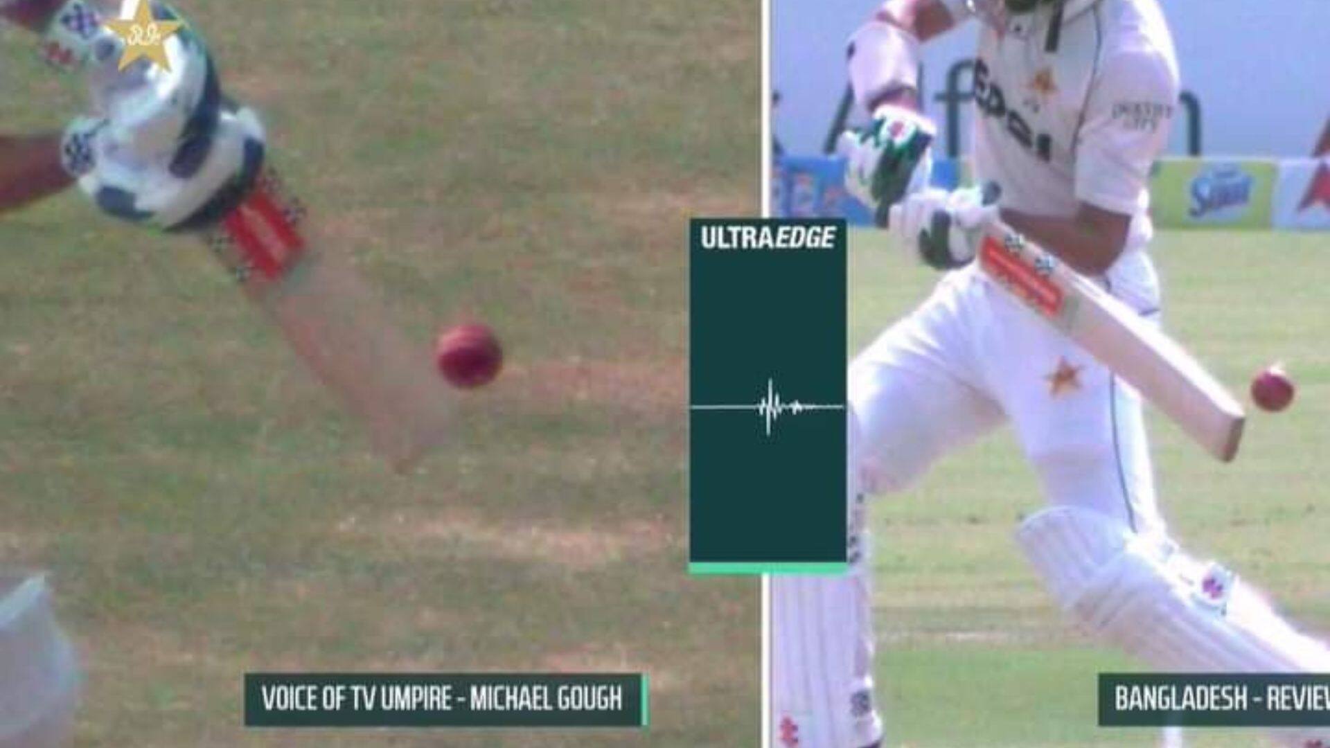 DRS review helped BAN dismiss Masood [X]