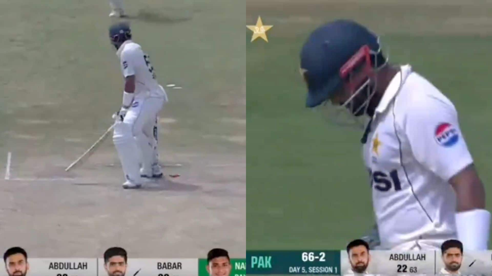 Babar Azam was dismissed for 22 [X]