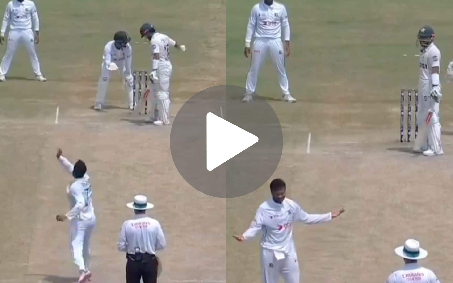 [Watch] Shakib Al Hasan Almost Hits Rizwan's Face With Ball; Receives Umpire's Warning