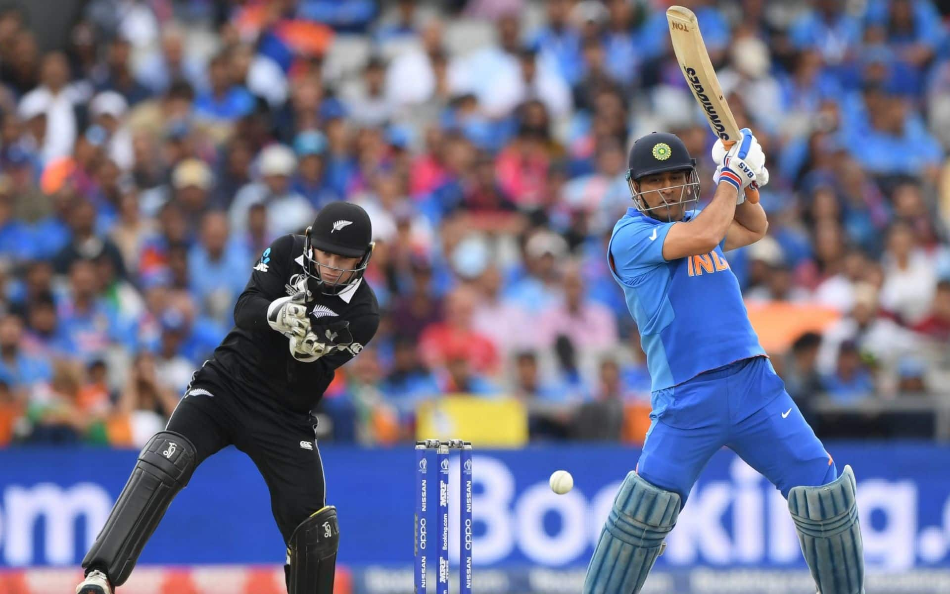 MS Dhoni against NZ in 2019 World Cup SF [X.com]