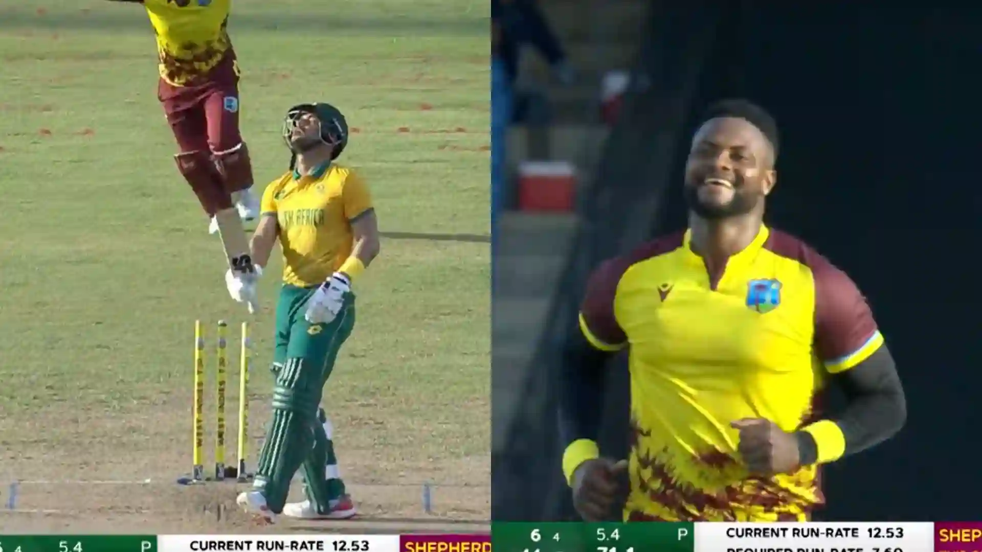 Romario got the crucial wicket of Hendricks [X]