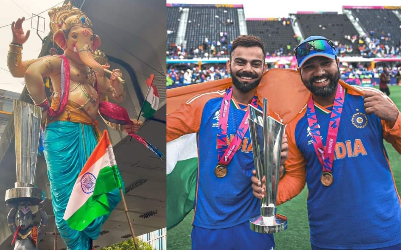 Ganpati idol designed to pay tribute to Team India's T20 World Cup triumph (X.com)