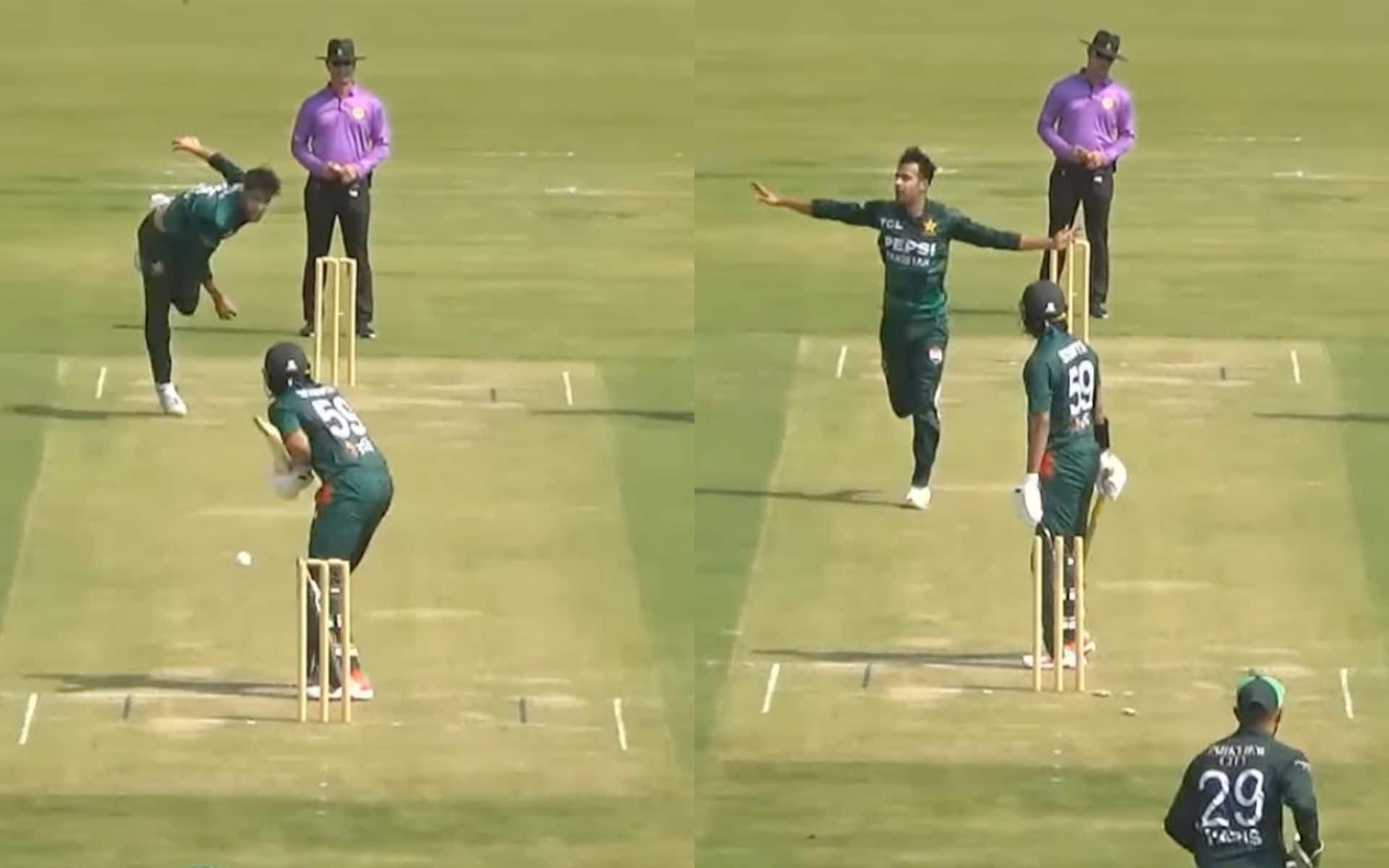 Abbas Afridi against Bangladesh A (X.com)