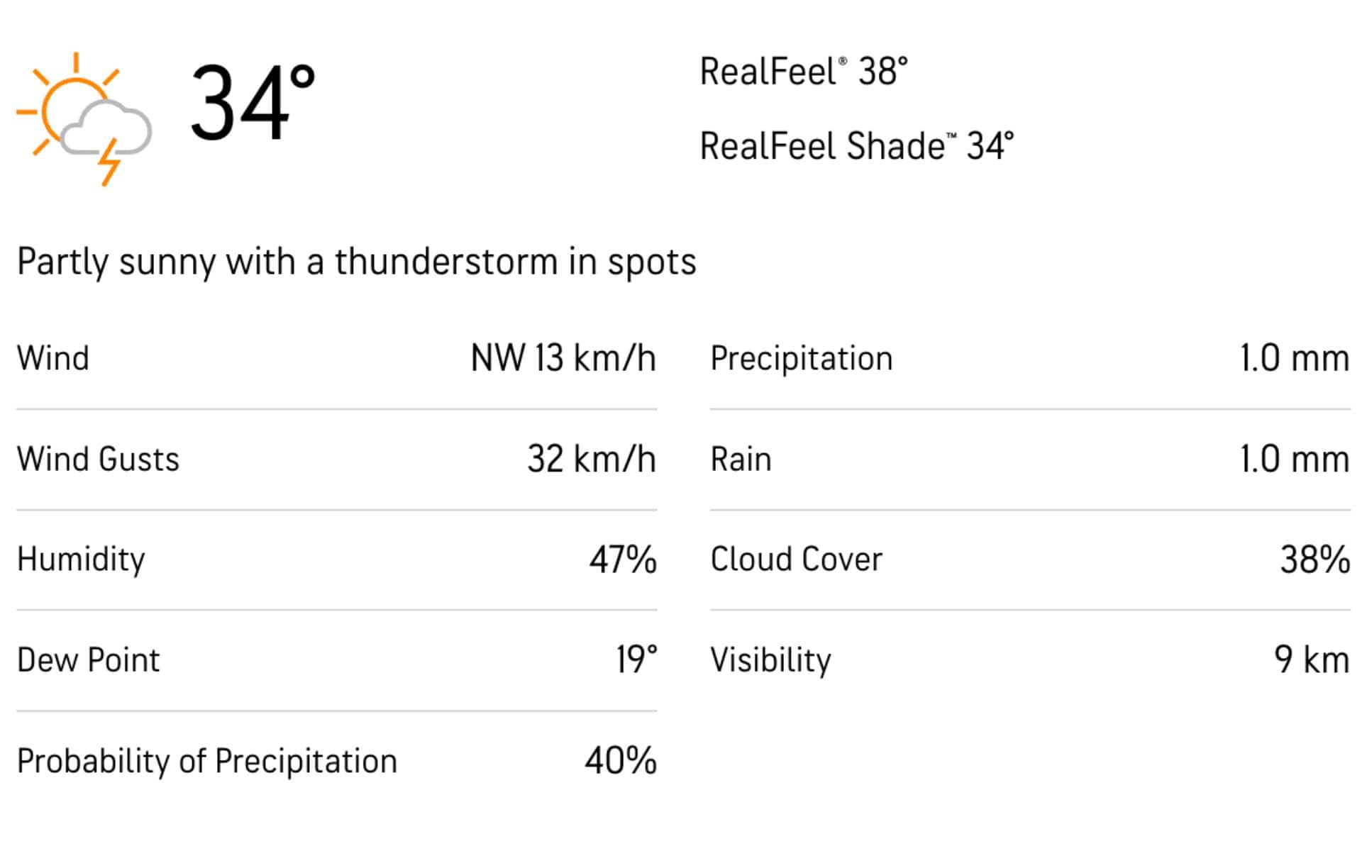 मौसम रिपोर्ट [Accuweather.com]