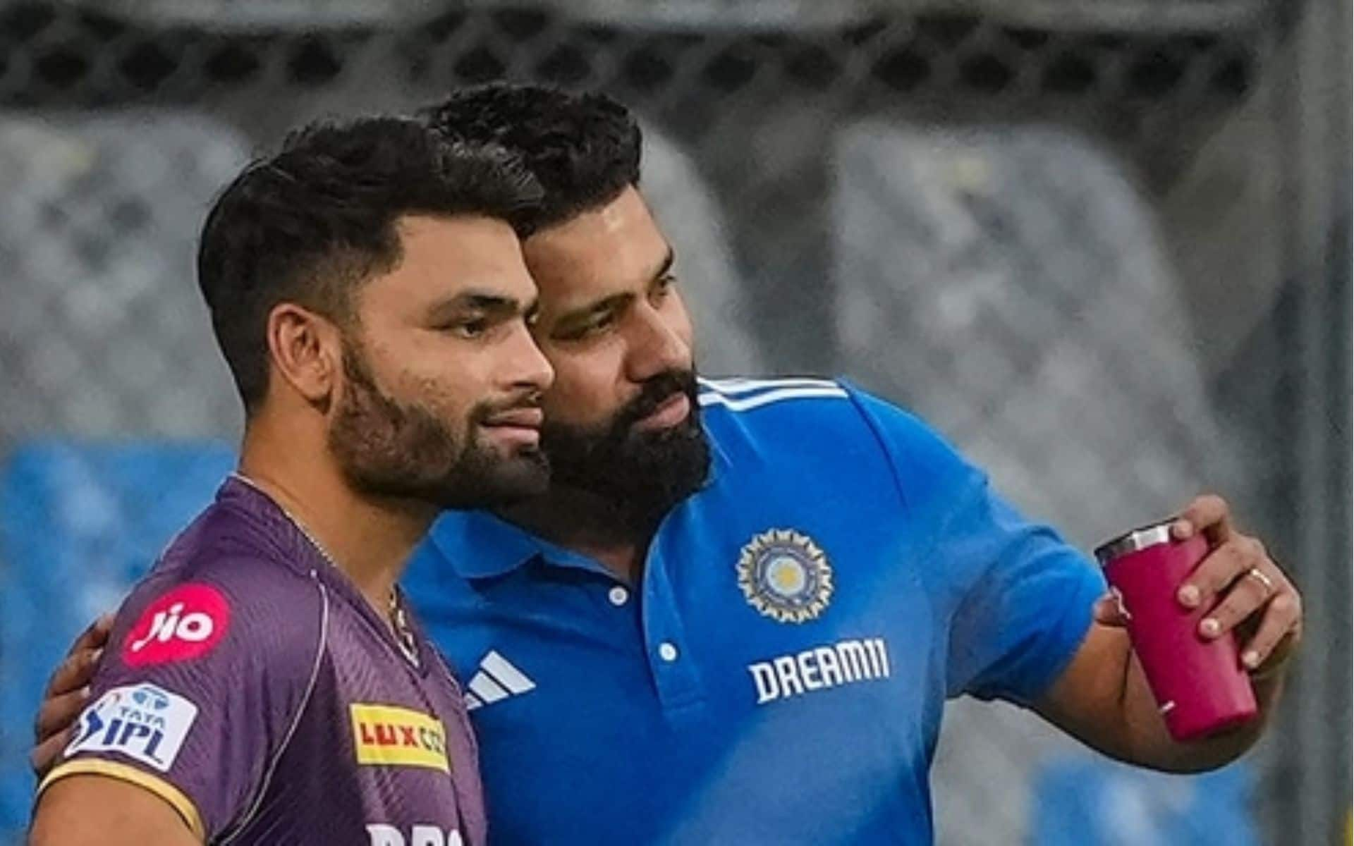 Rohit Sharma comforts Rinku Singh after T20 WC snub (X.com)