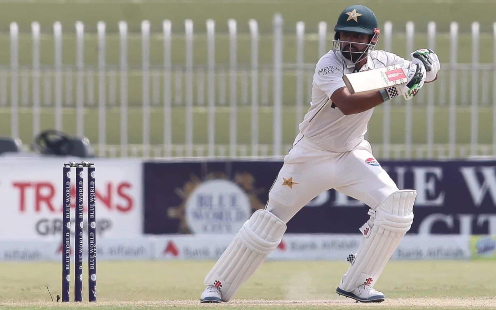 Babar Azam in action during the first Test against Bangladesh (PCB)