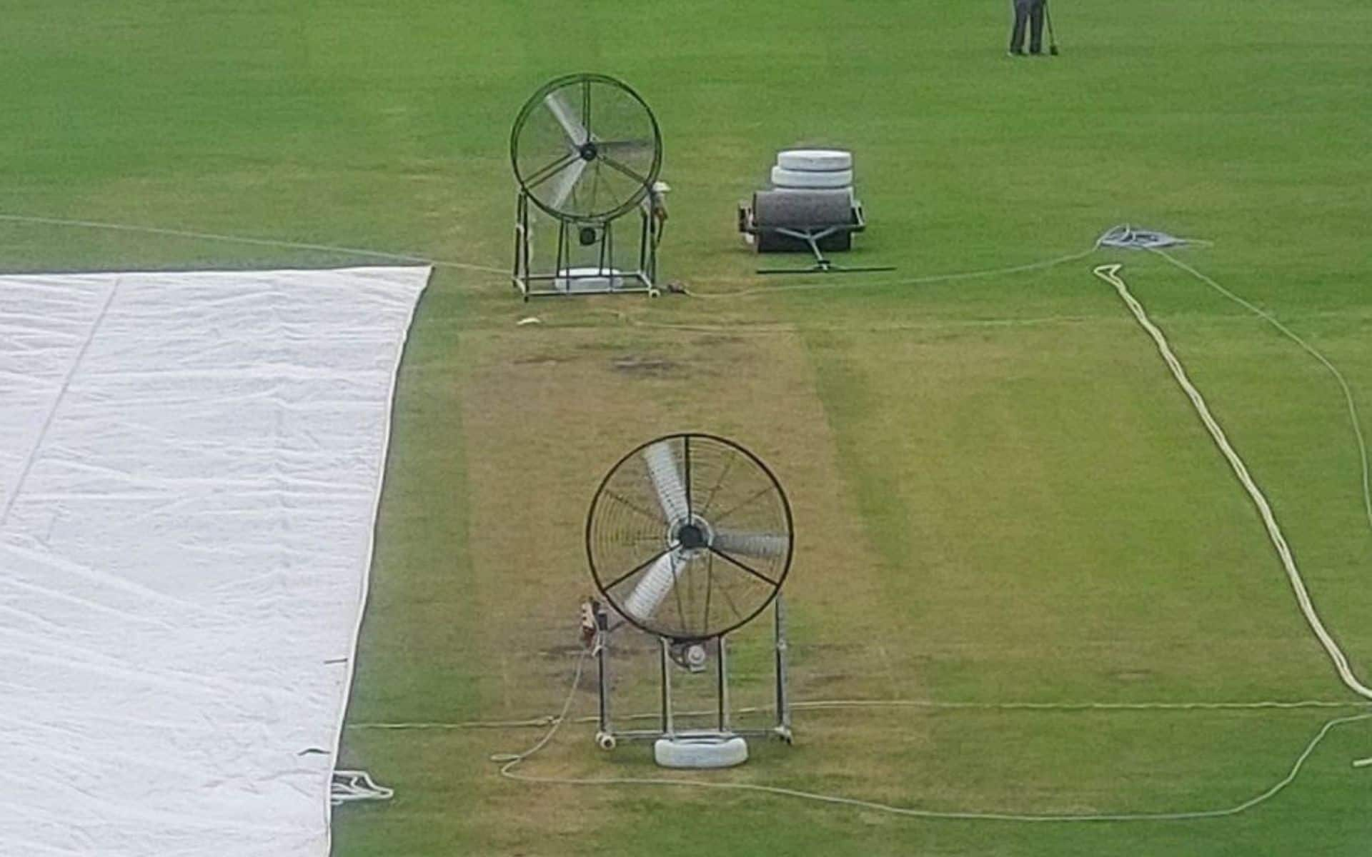 PCB Caught Using Table Fans To Dry Rawalpindi Pitch Before 2nd PAK Vs BAN Test