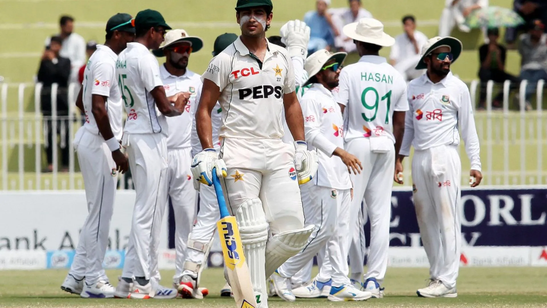 Pakistan lost the 1st Test by 10 wickets [X]