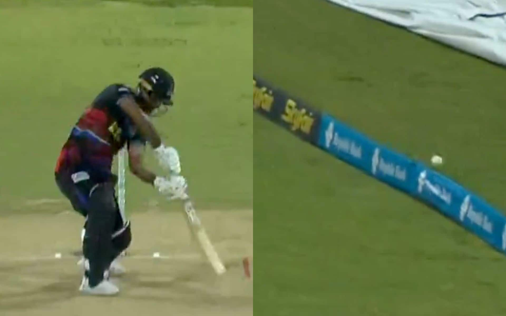 Fakhar Zaman hit a beautiful drive in the CPL 2024 opener [X]