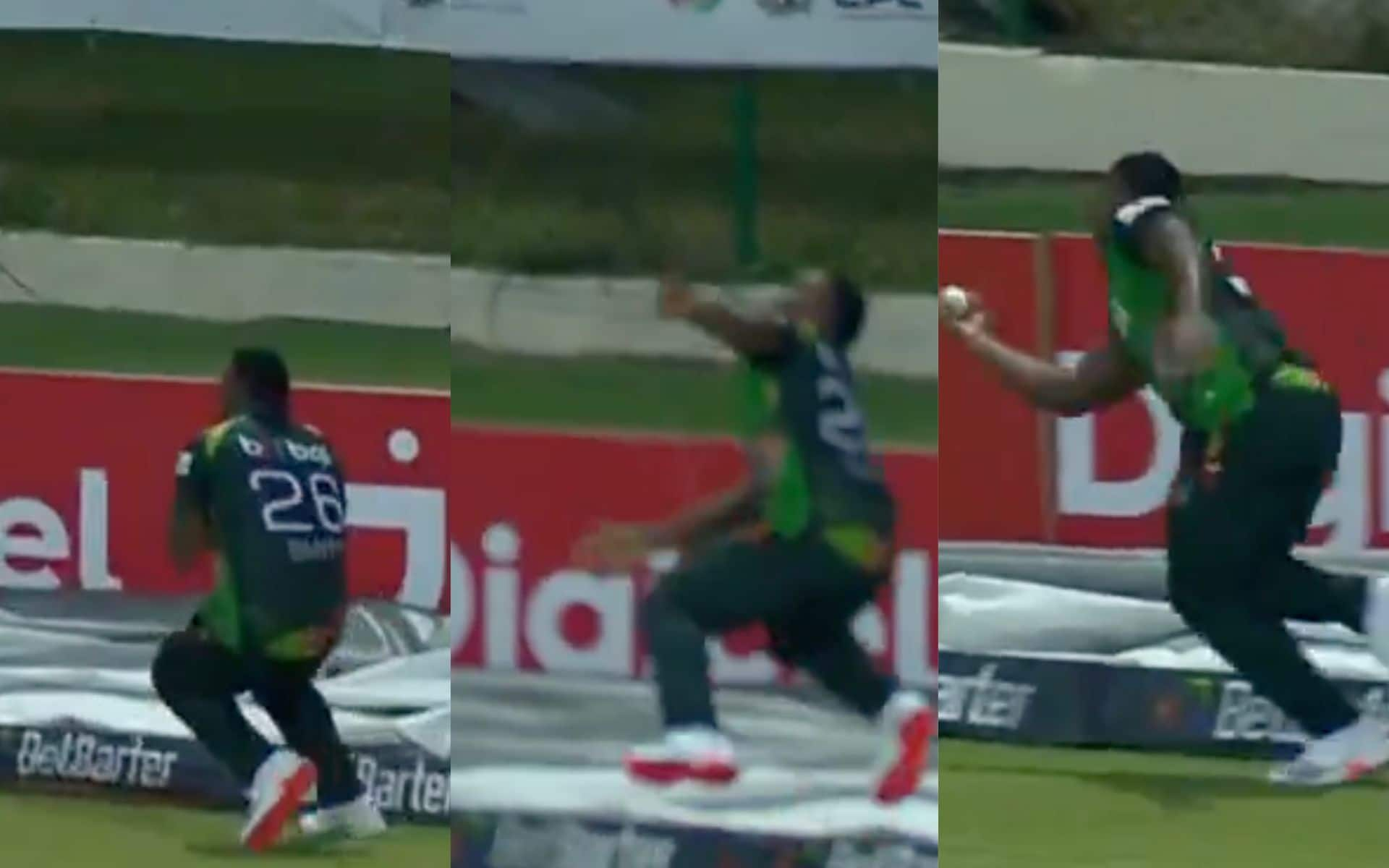 Odean Smith took a wonderful catch in the CPL 2024 opener [X]