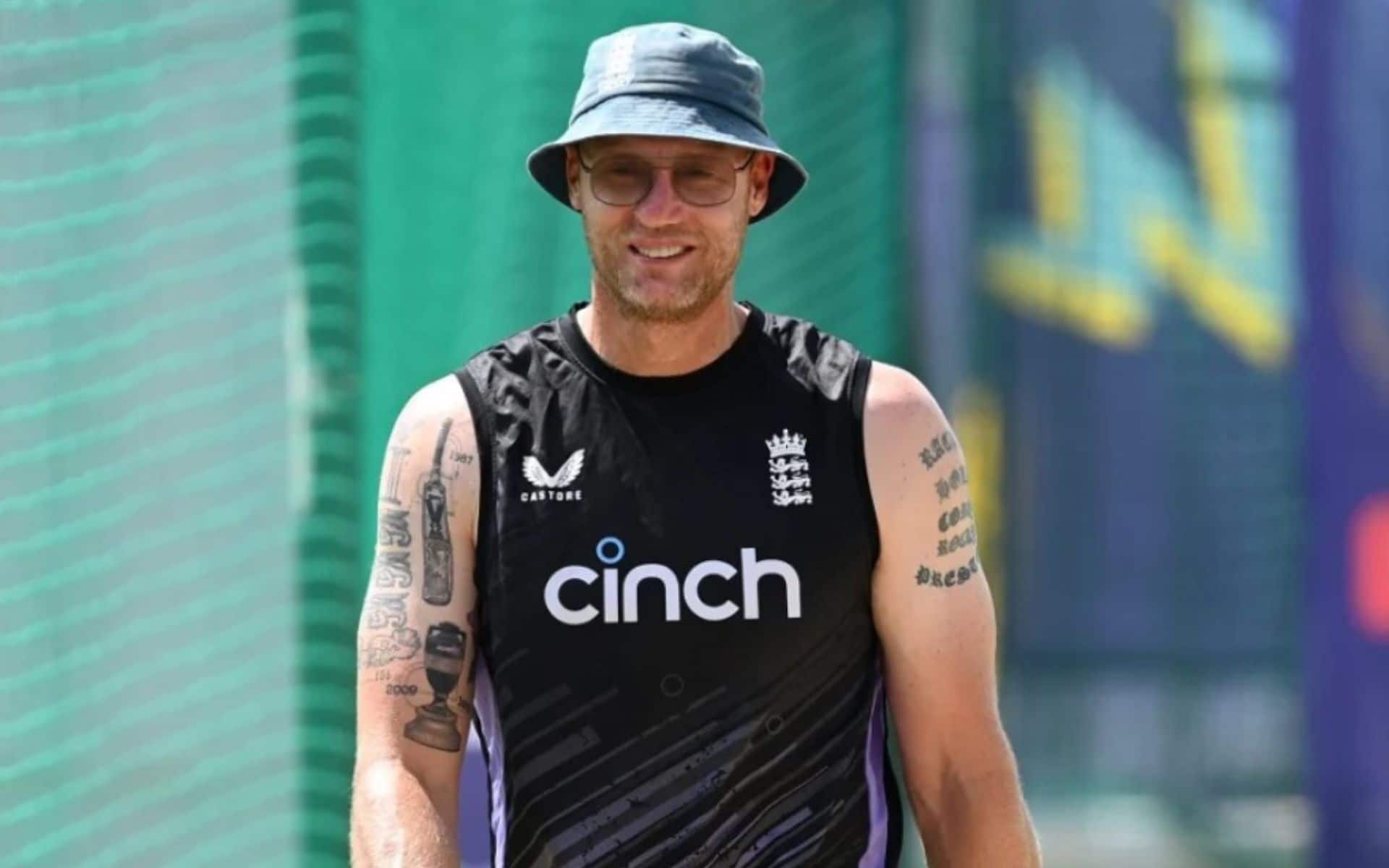 Andrew Flintoff during a training session for England (x.com)