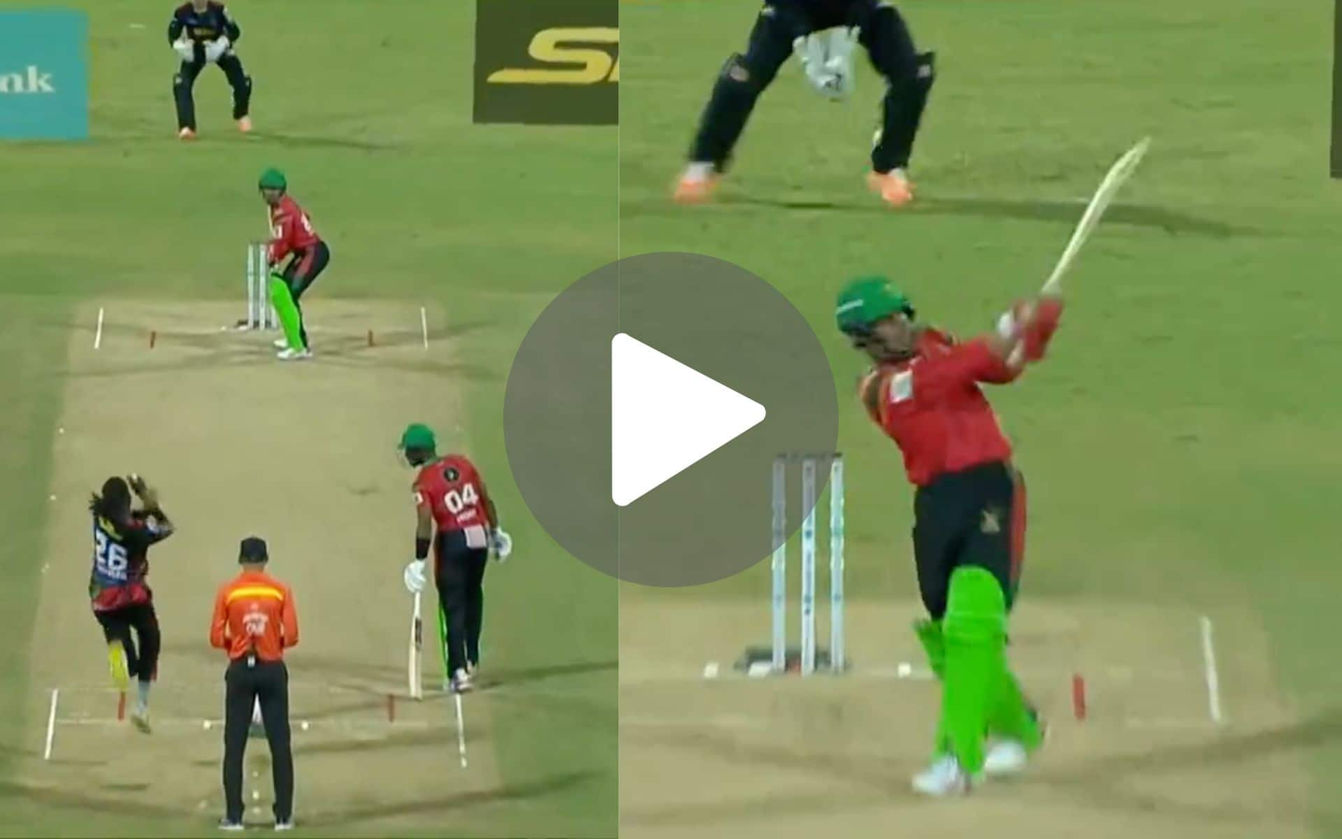 [Watch] Rahmanullah Gurbaz's Massive Six In CPL 2024 Nearly Lands Out Of Sir Viv Richards Stadium