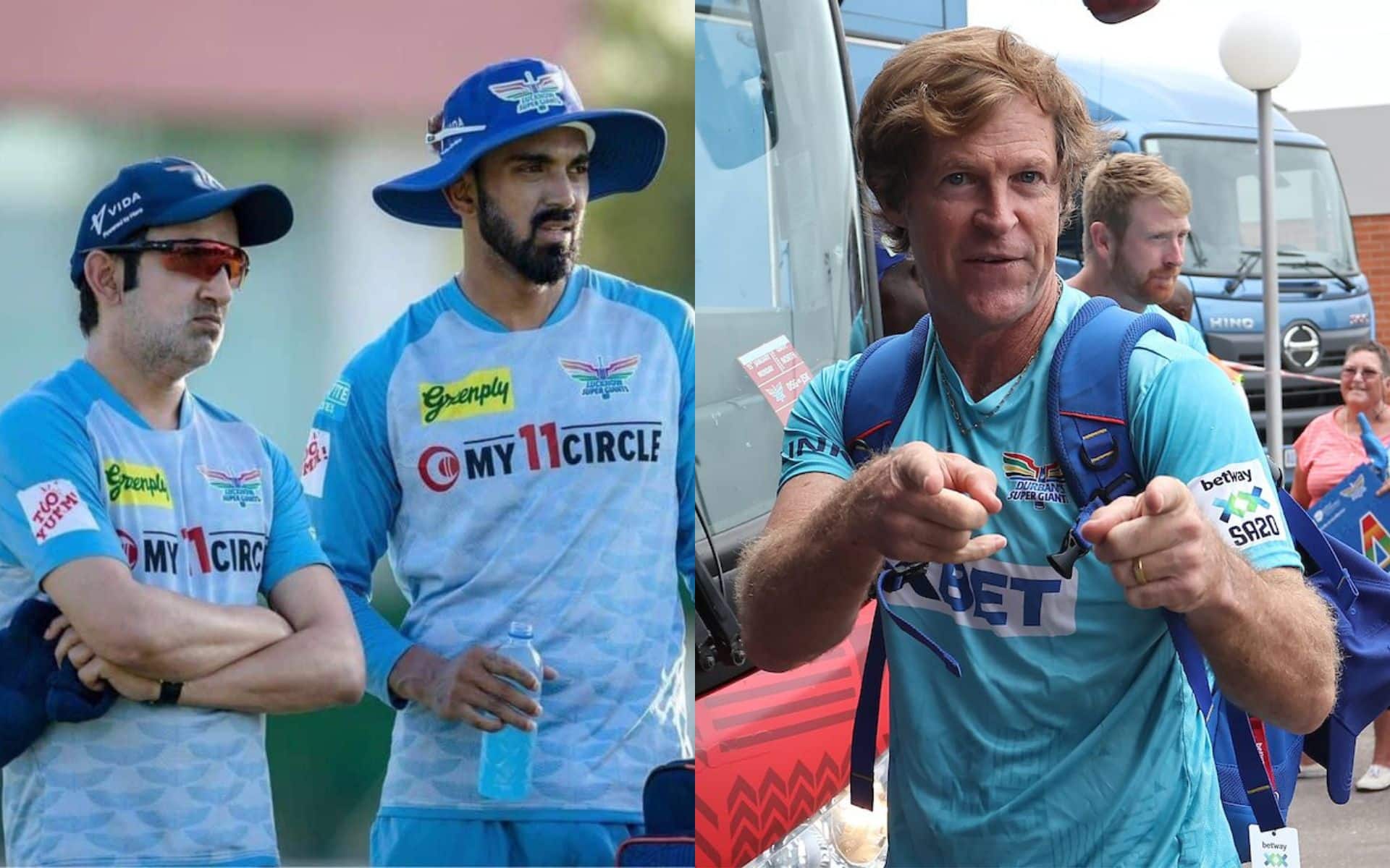 Gambhir and Jonty Rhodes worked together at LSG (X.com)