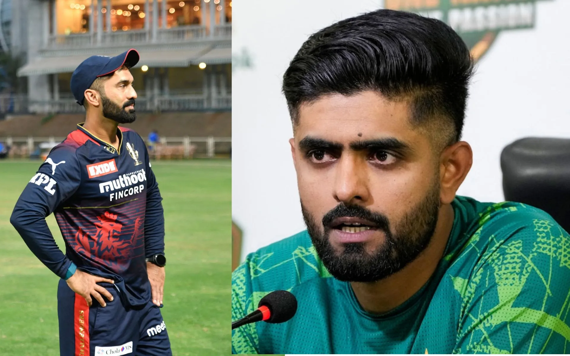 Babar Azam and Dinesh Karthik- (X.com)