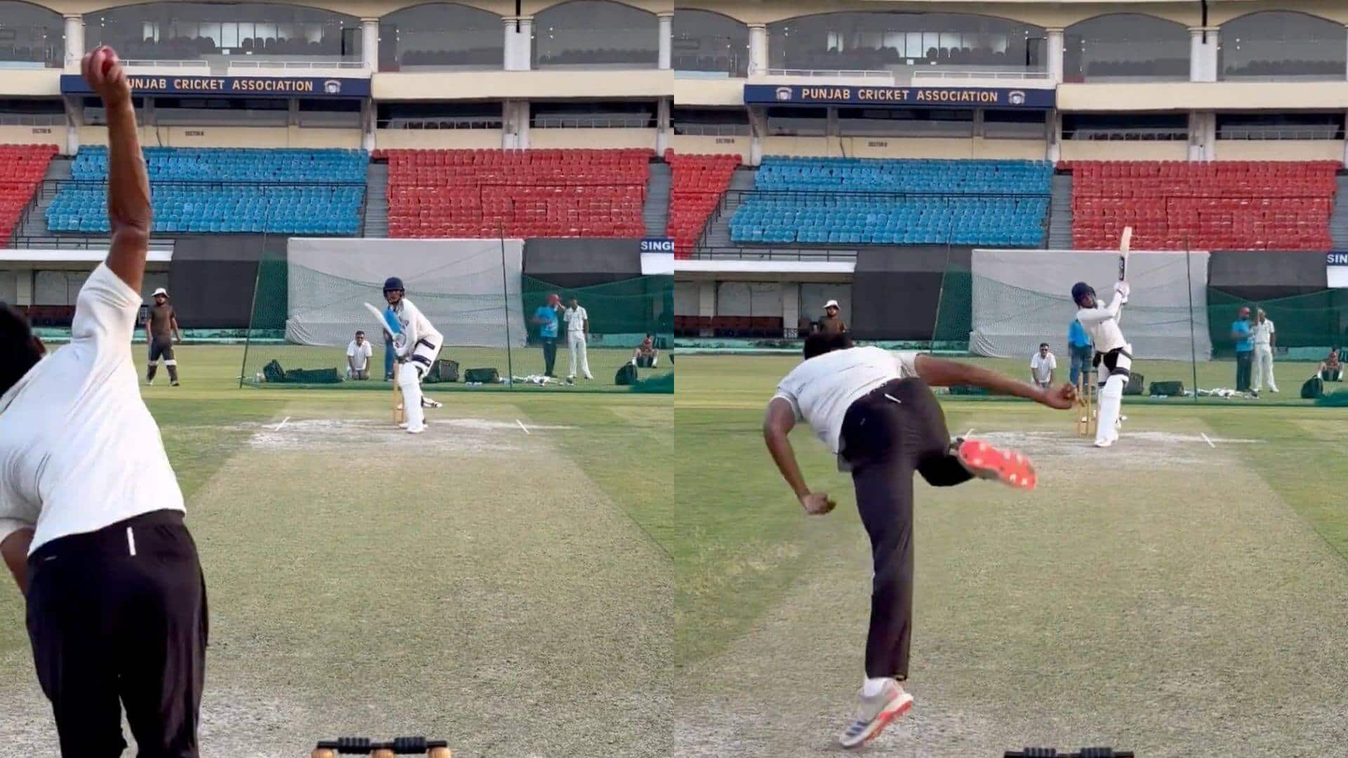 Shubman Gill in the nets [X]